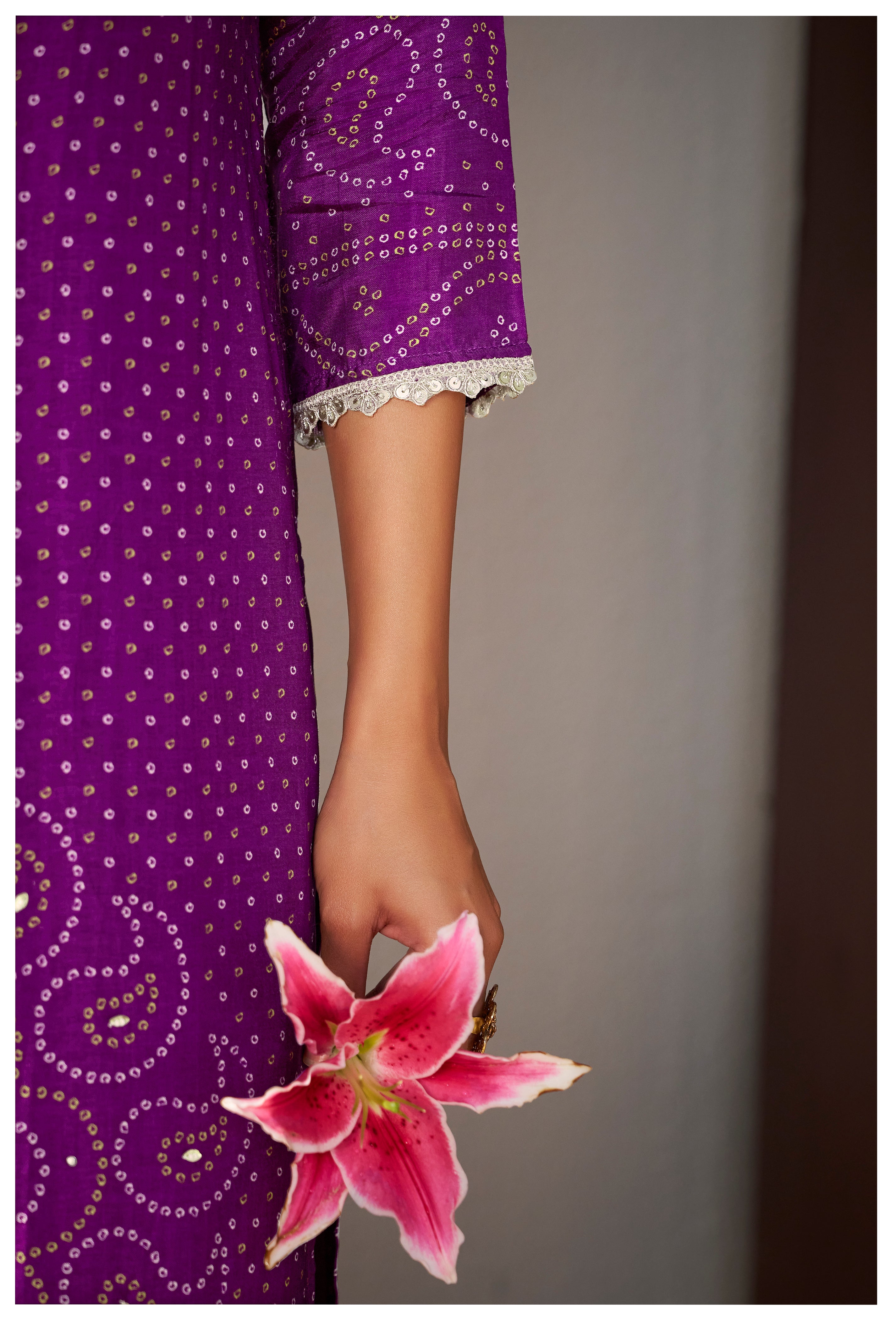 Bandhani Digital Print Kurta Set