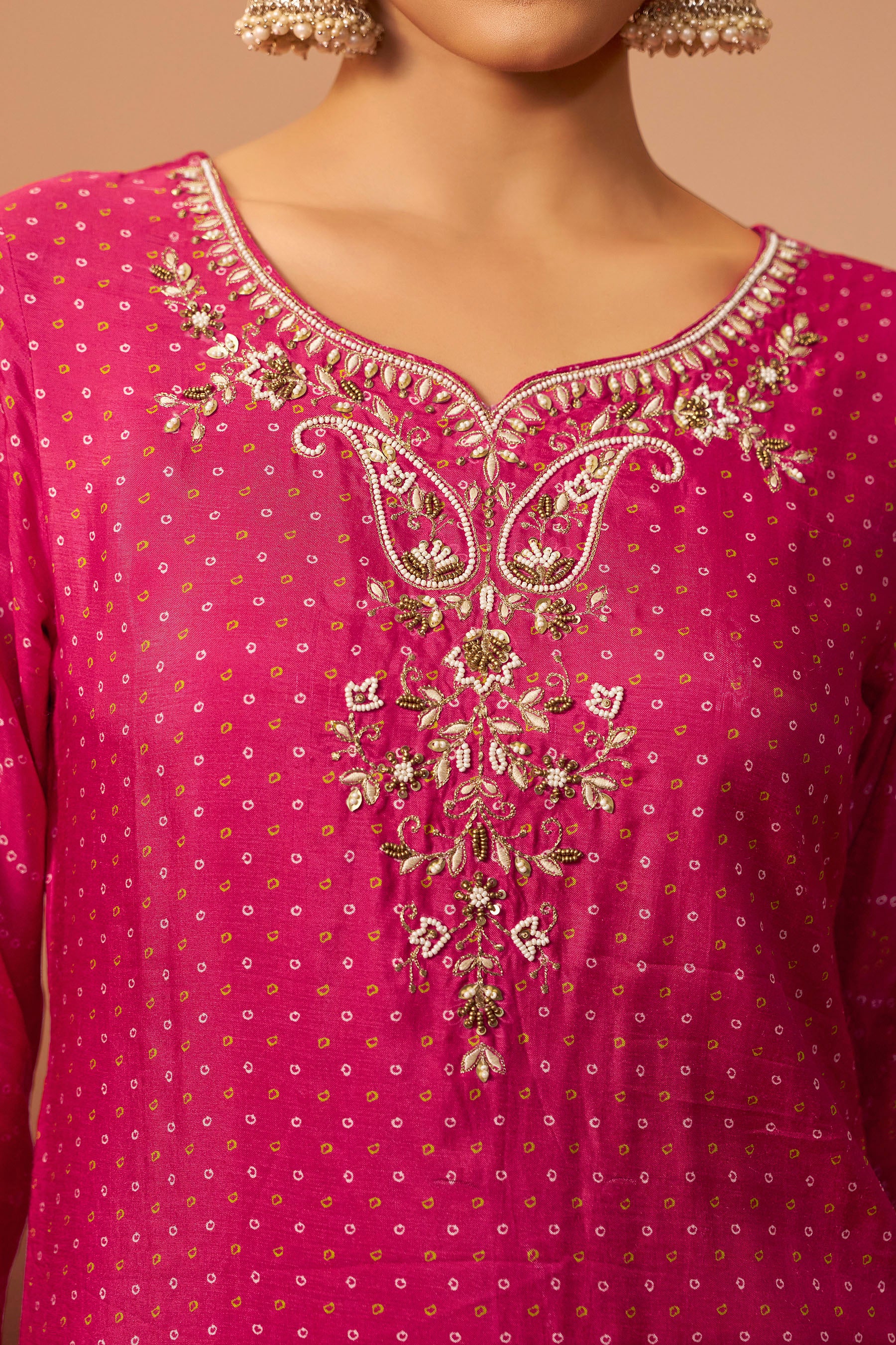 Bandhani Digital Print Kurta Set