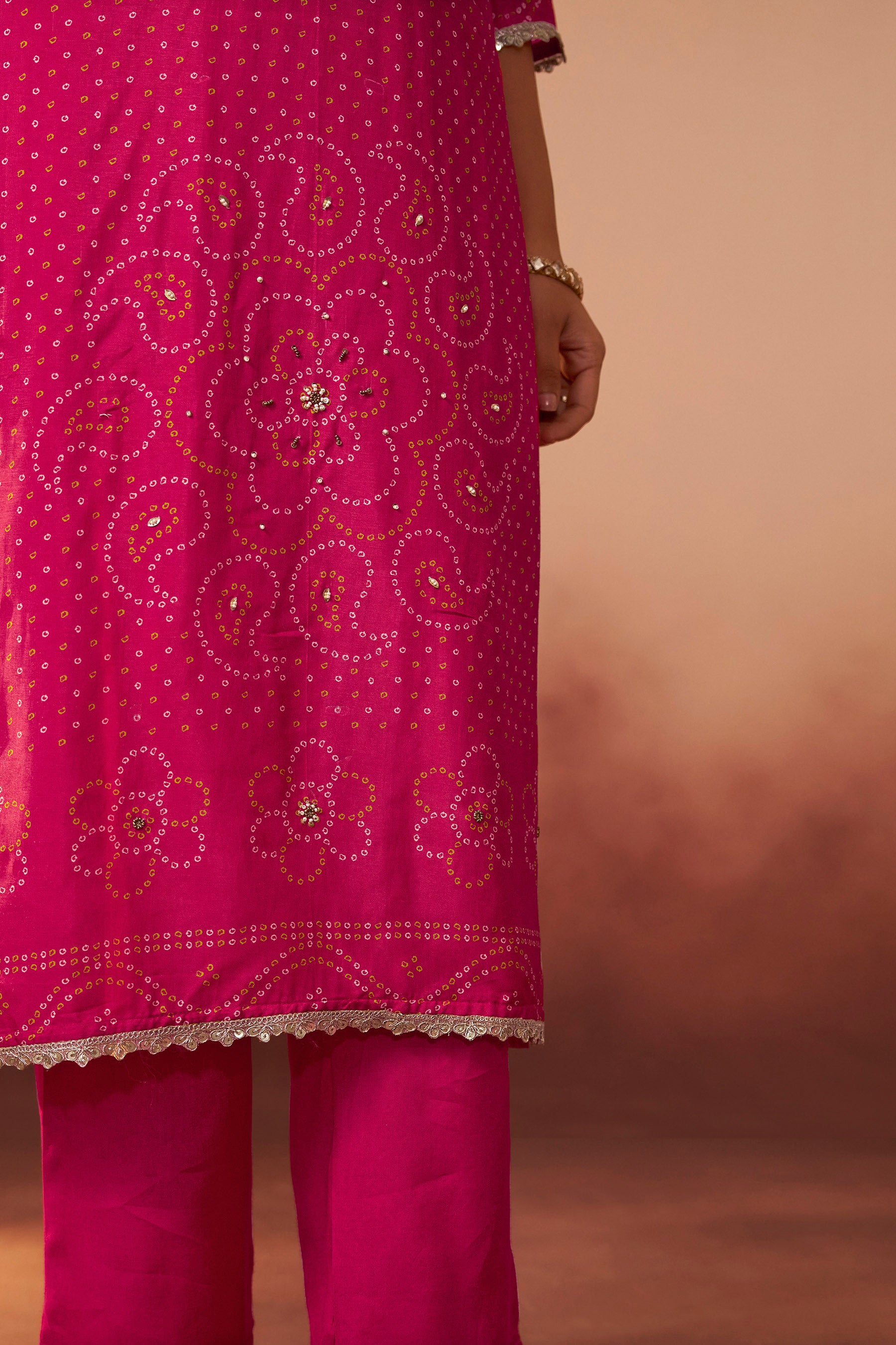 Bandhani Digital Print Kurta Set