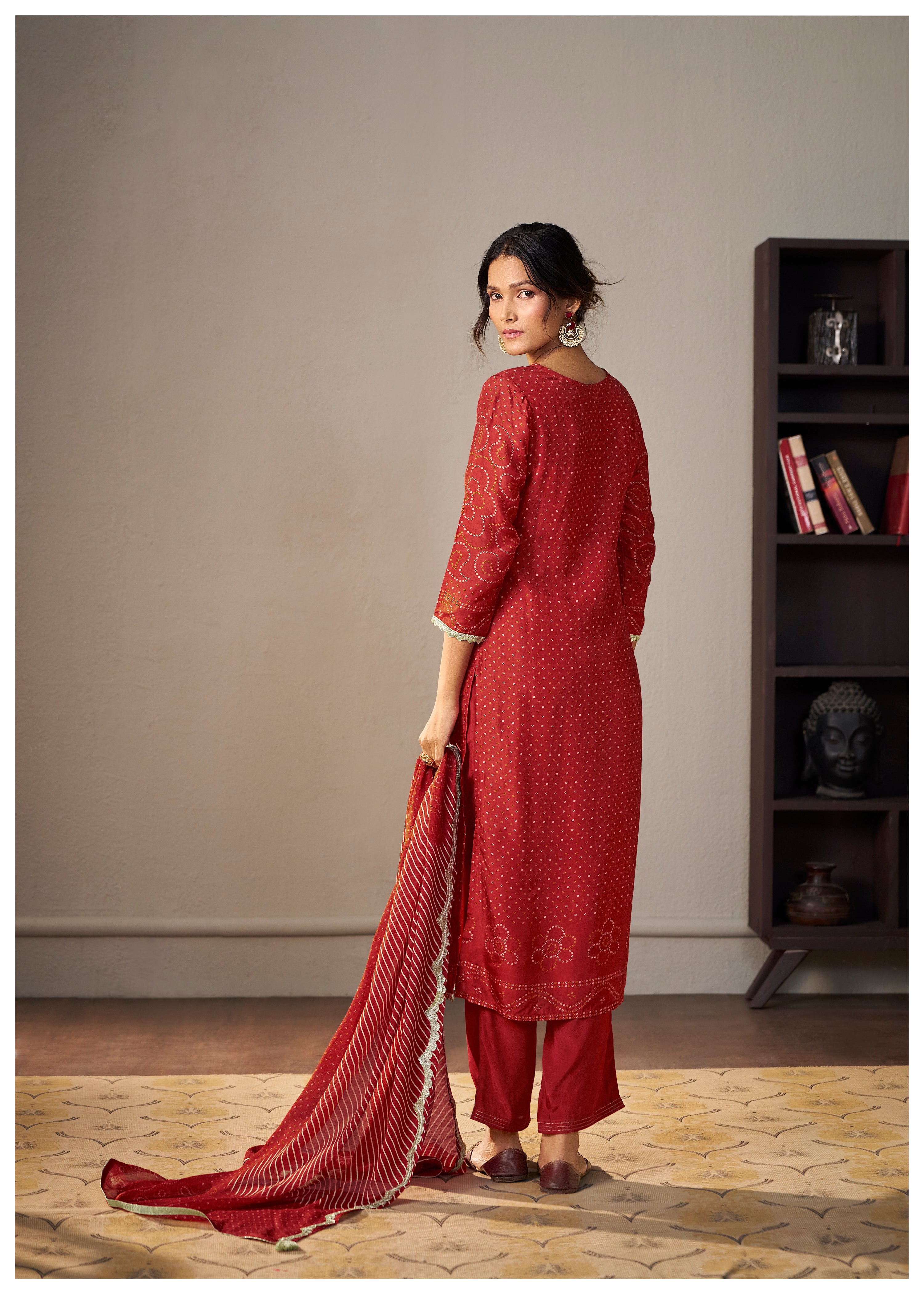 Bandhani Digital Print Kurta Set