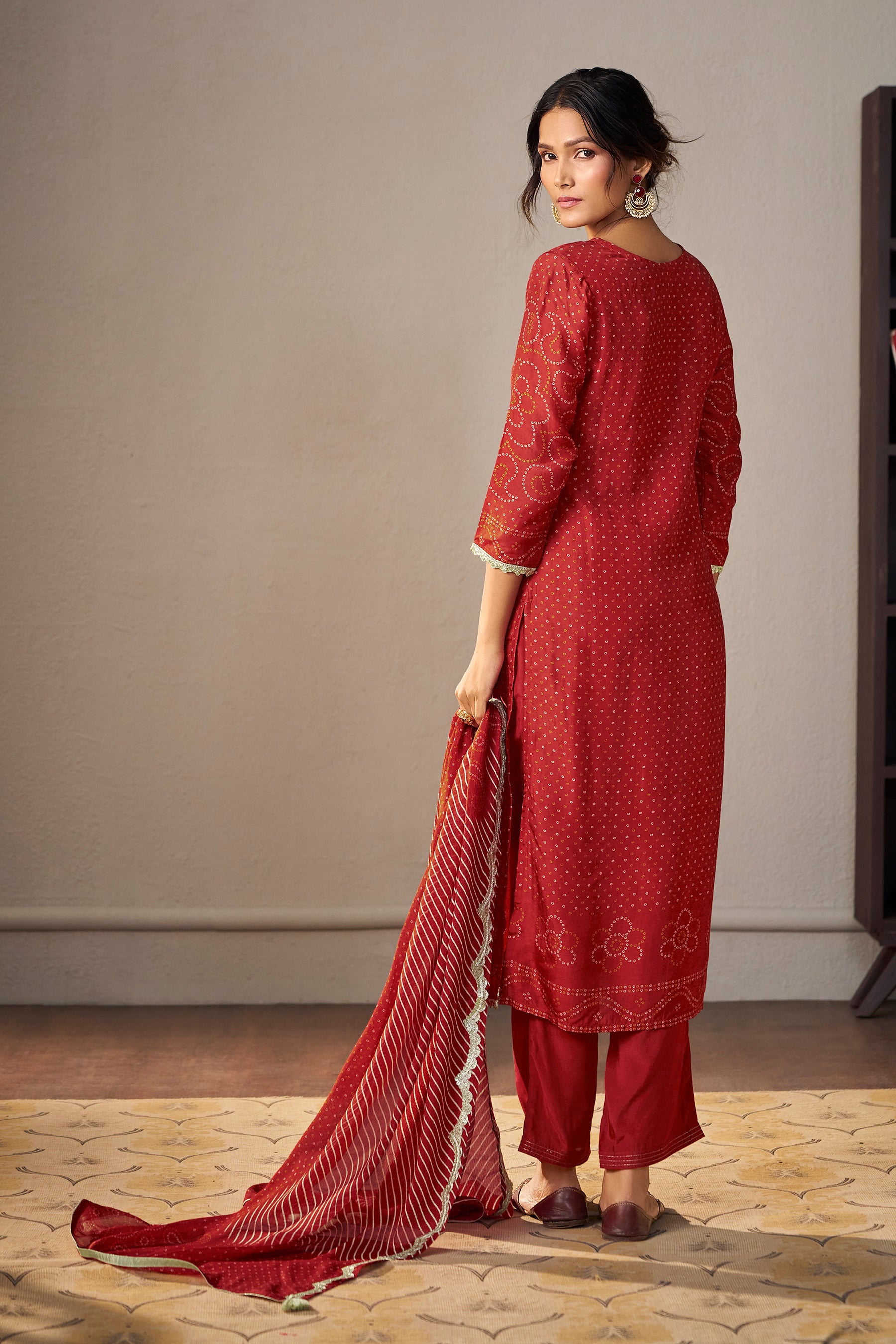 Bandhani Digital Print Kurta Set