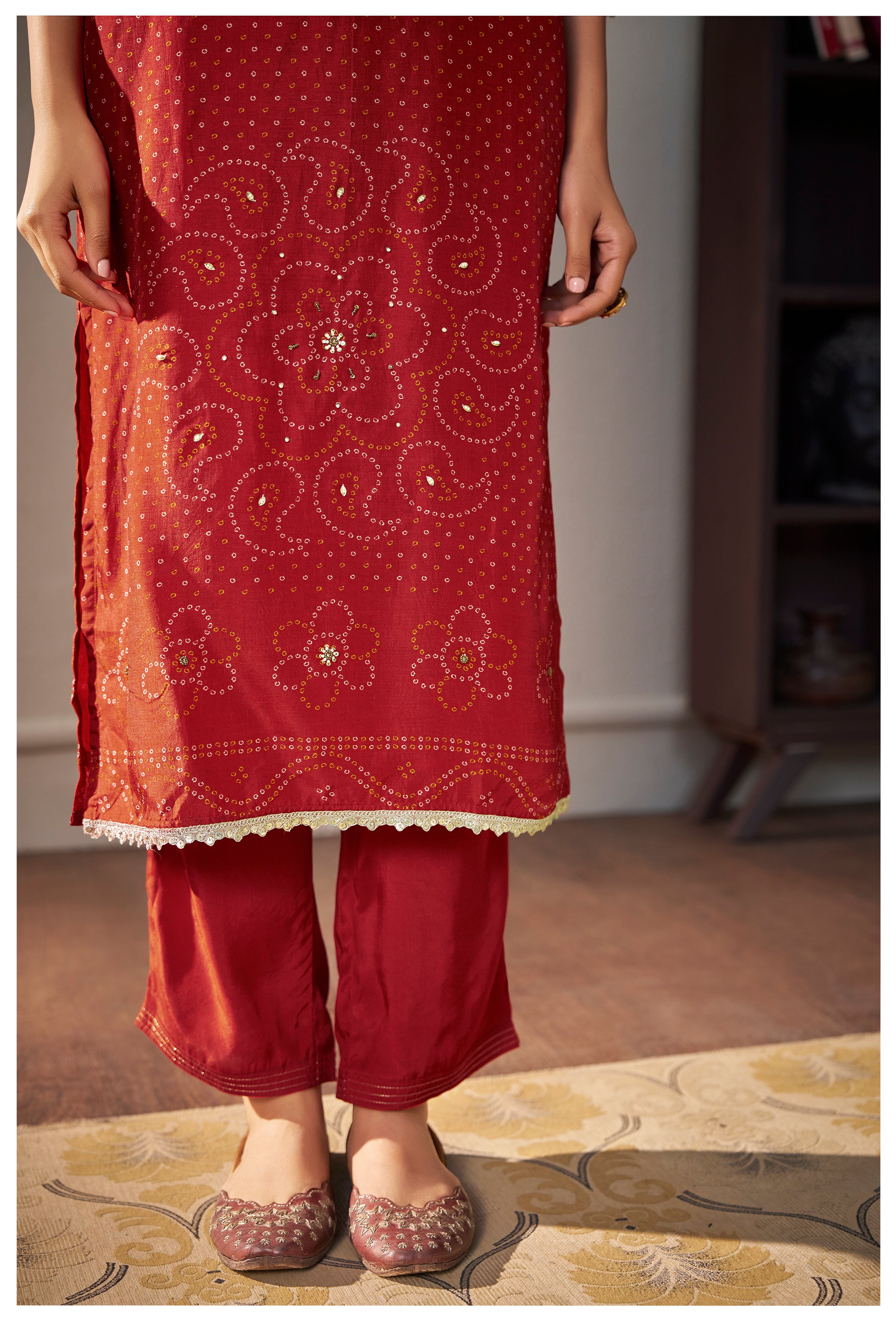 Bandhani Digital Print Kurta Set