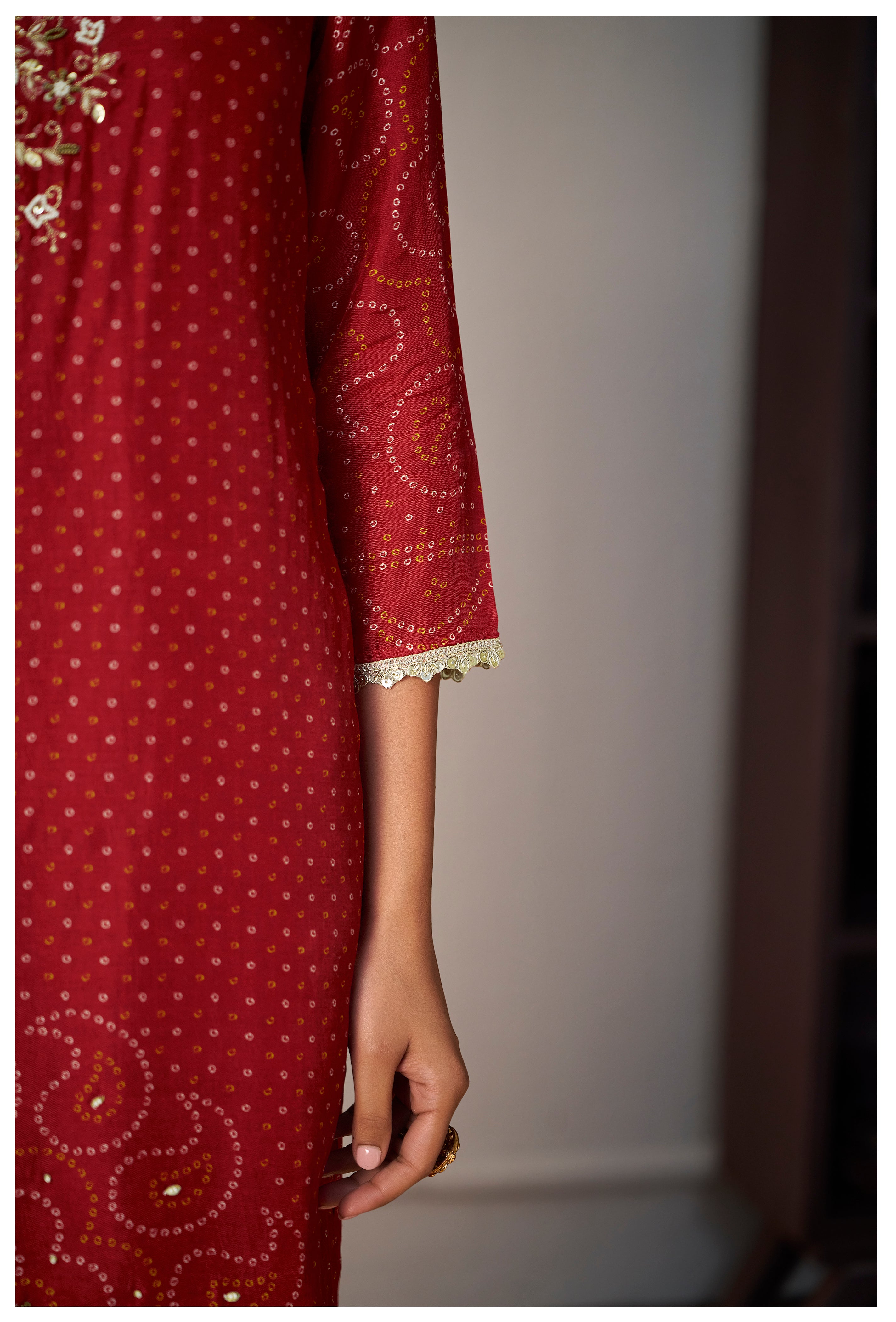 Bandhani Digital Print Kurta Set