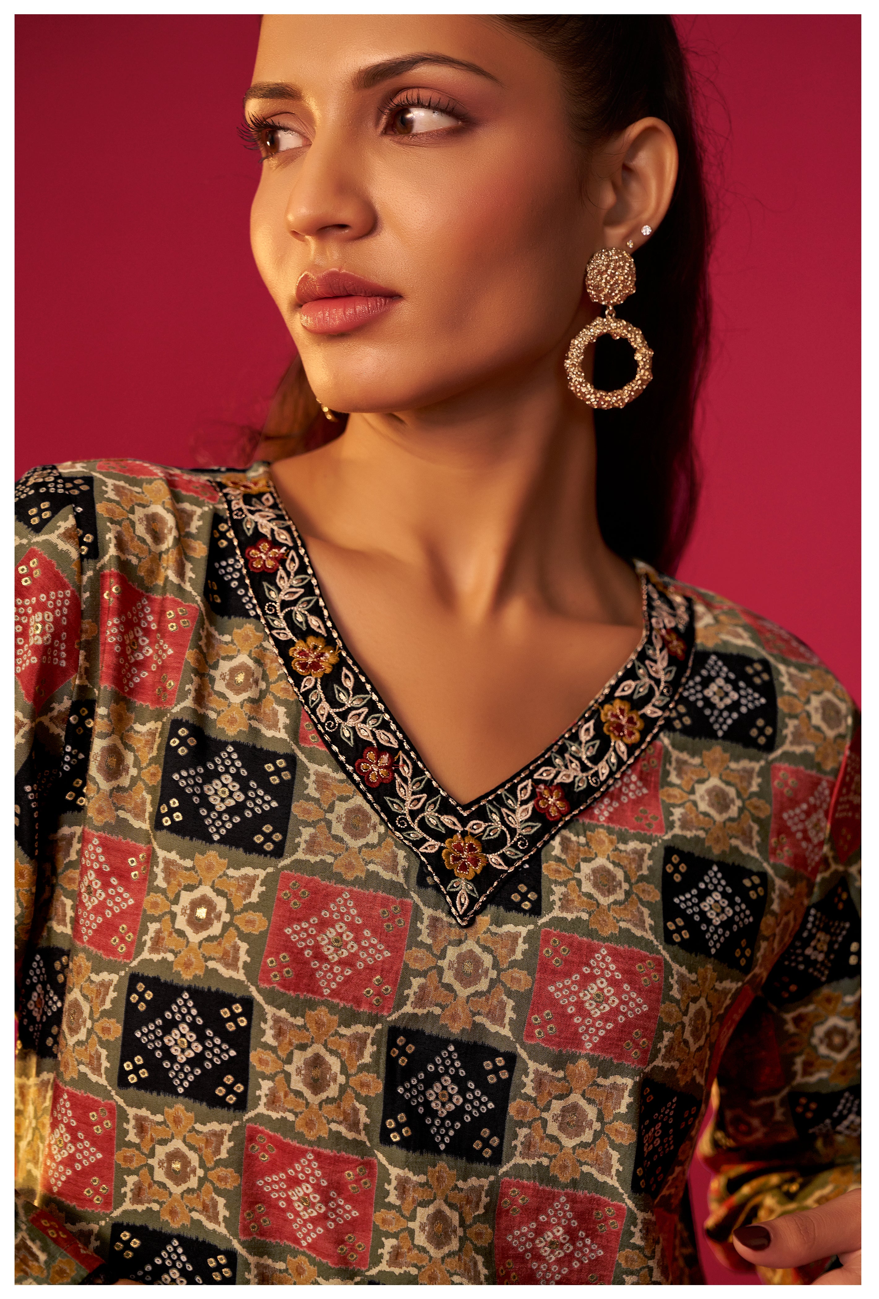 Viscose Digital Print Kurta Set