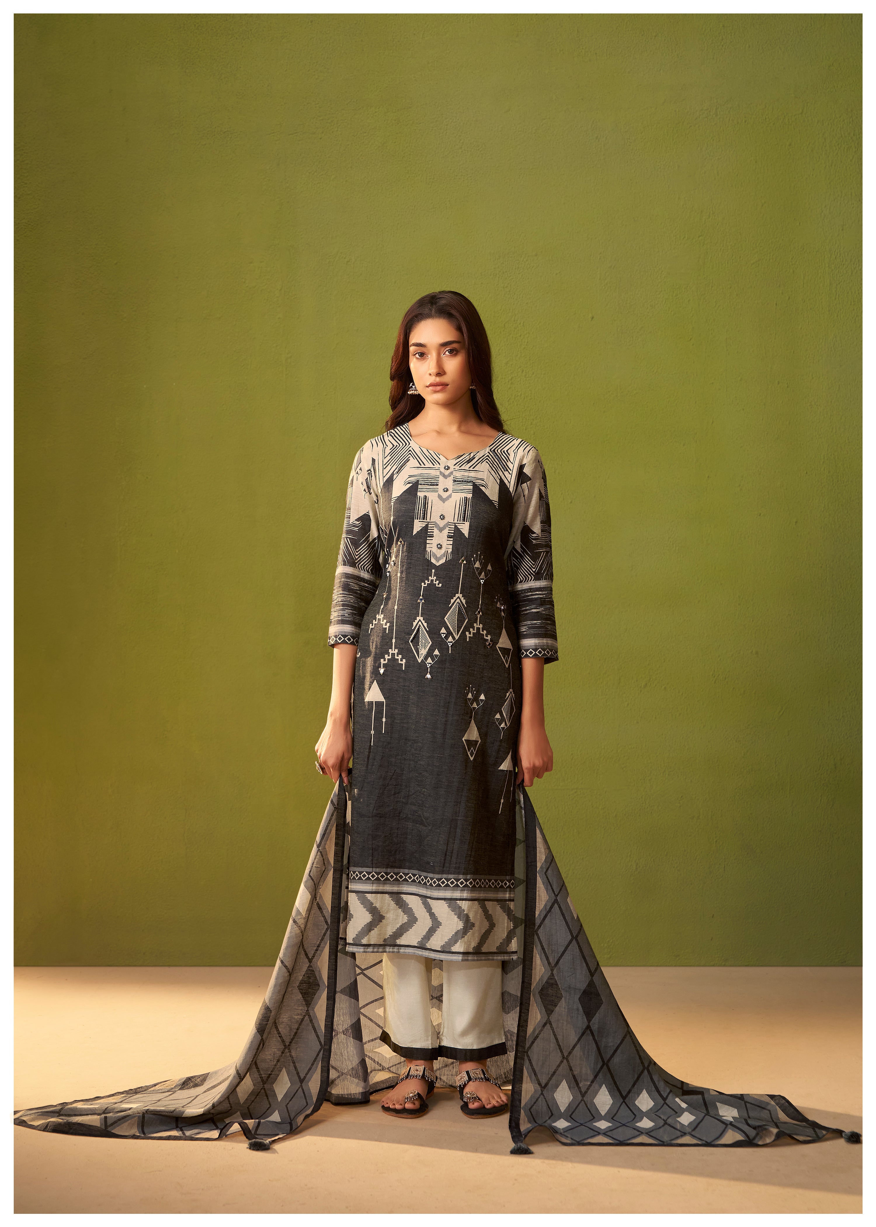 Shimmer Linen Digital Print Set