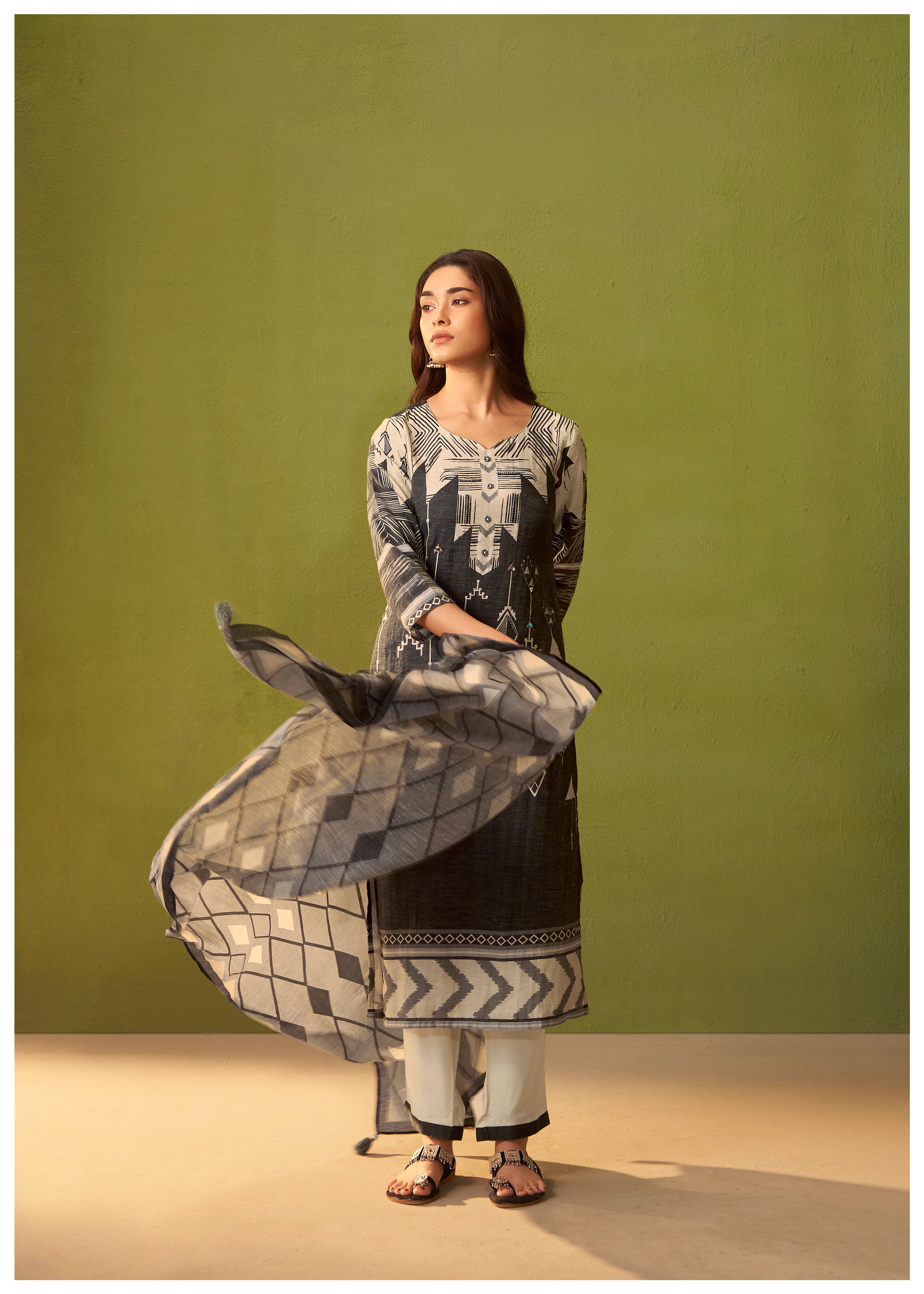 Shimmer Linen Digital Print Set
