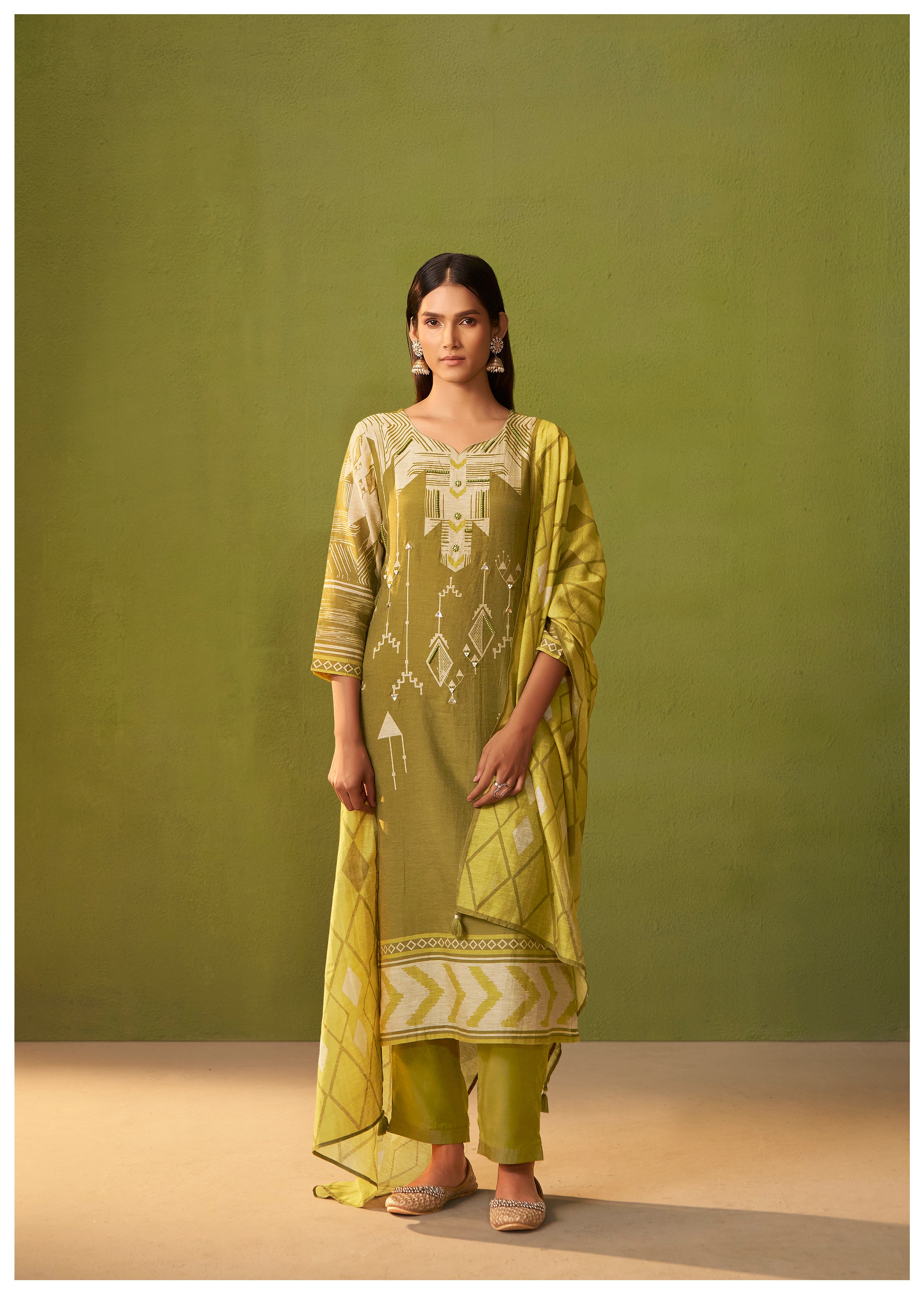 Shimmer Linen Digital Print Set