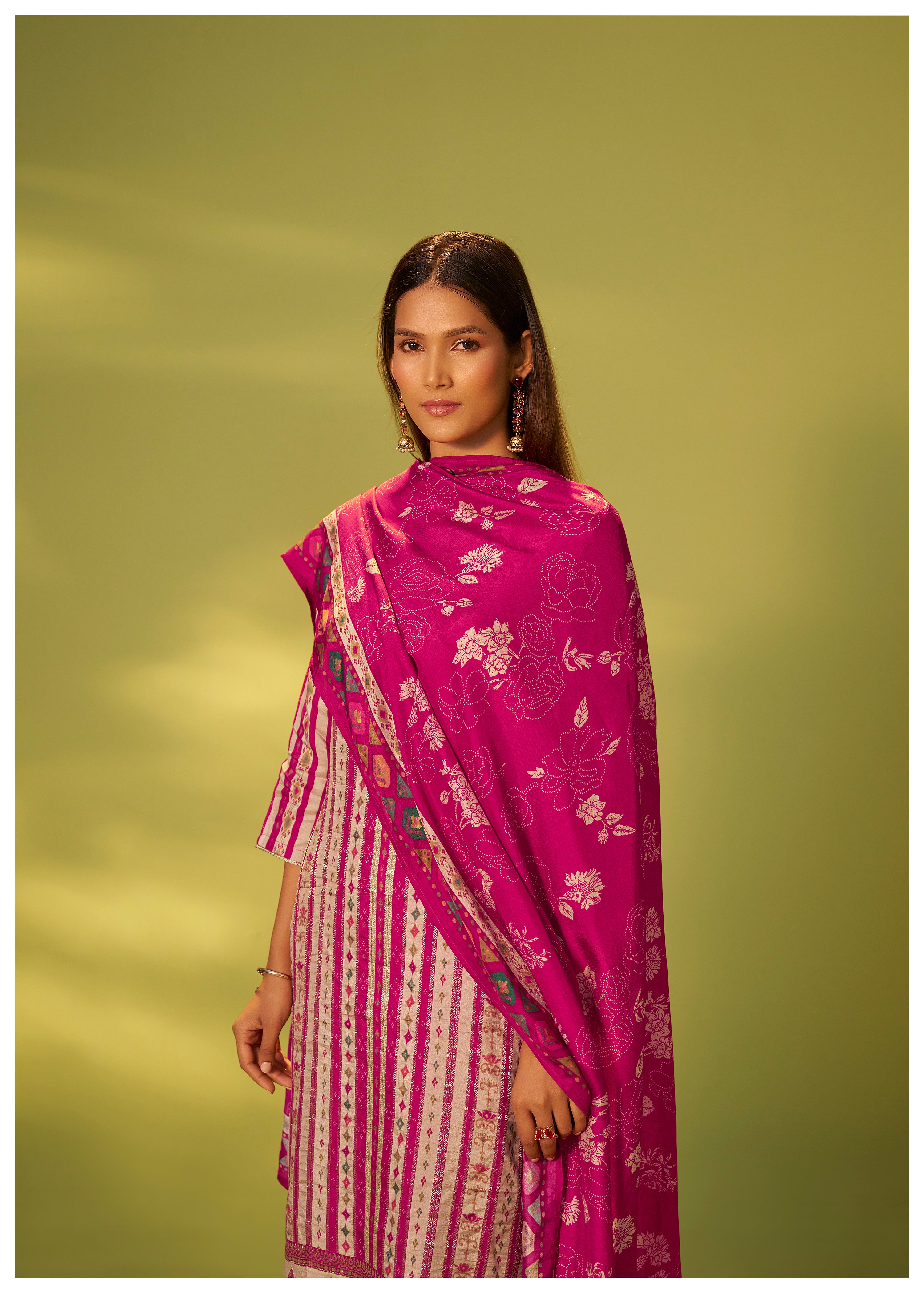 Position Print Russian Silk Kurta Set