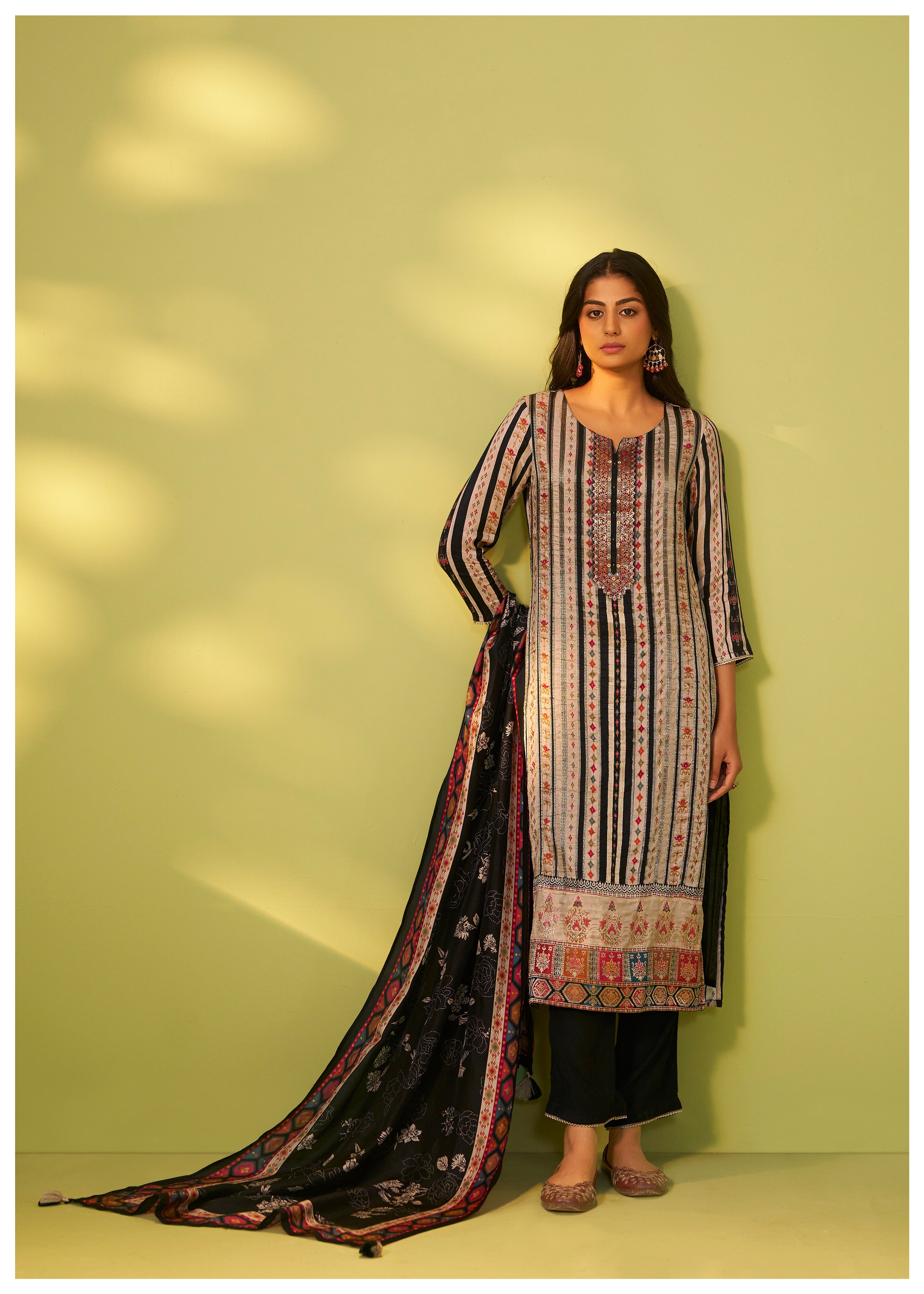 Position Print Russian Silk Kurta Set