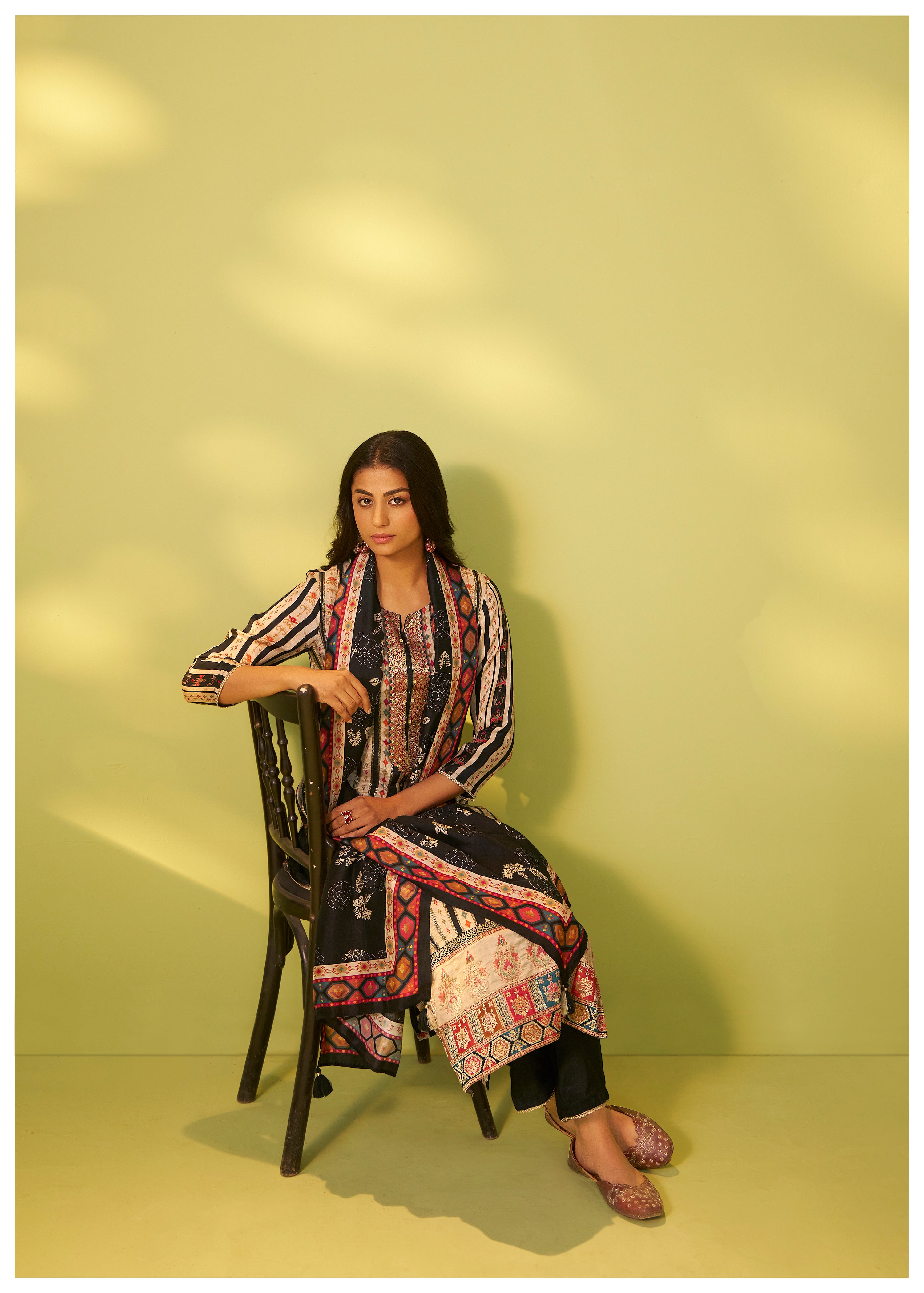 Position Print Russian Silk Kurta Set