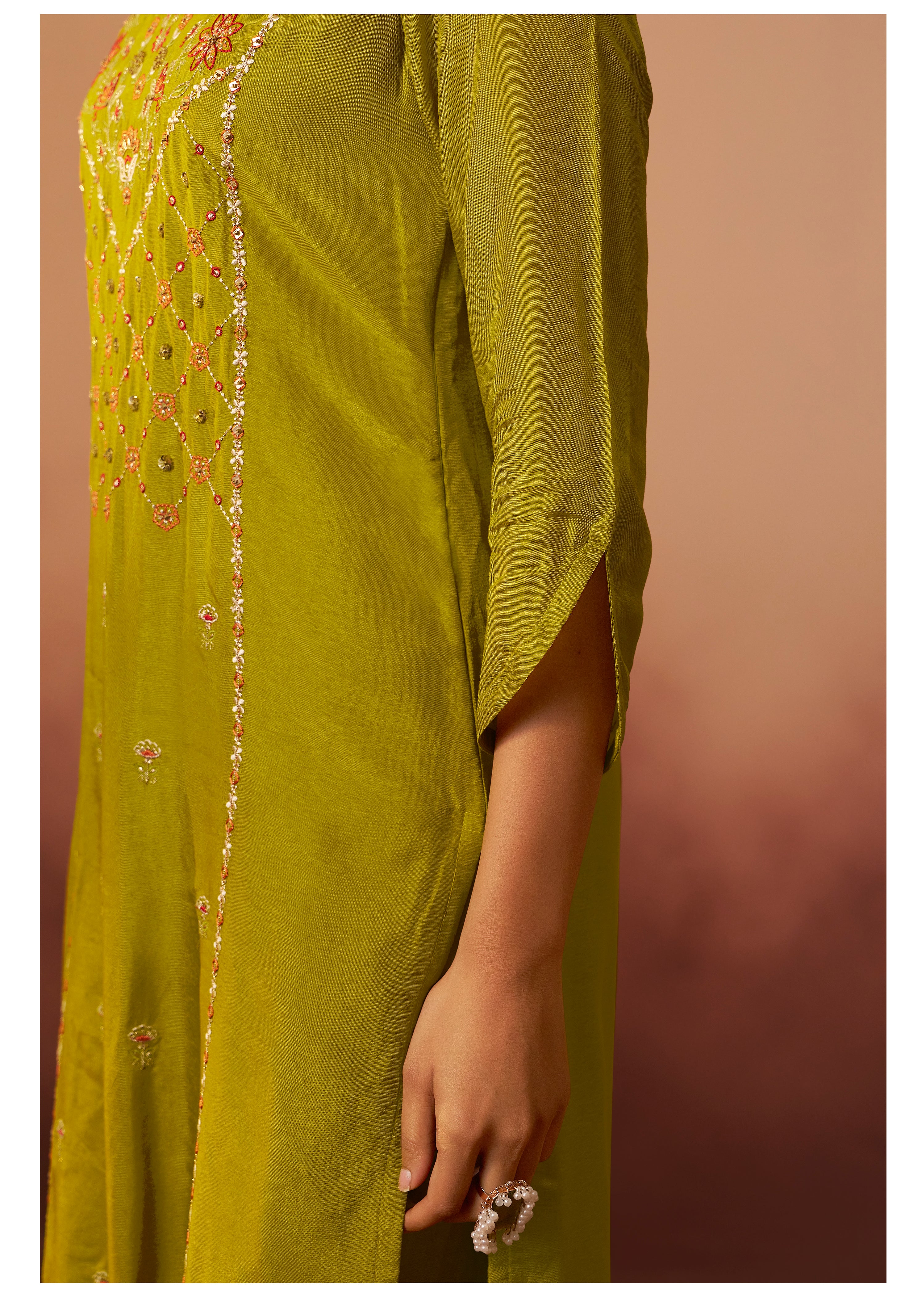 Digital Print Organza Jacquard Dupatta Set