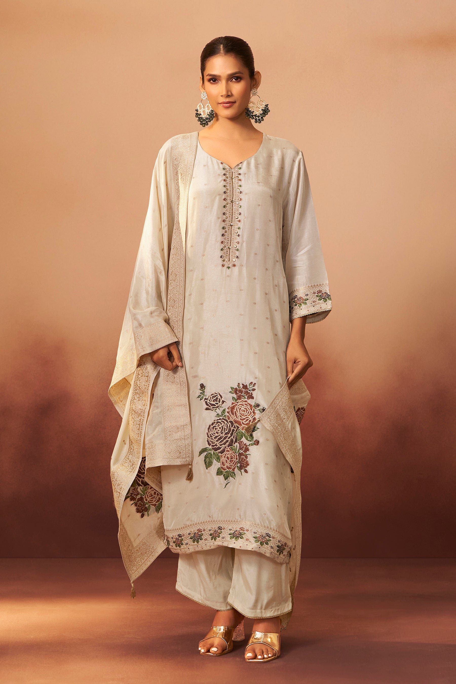 Russian Jacquard Set – Cream