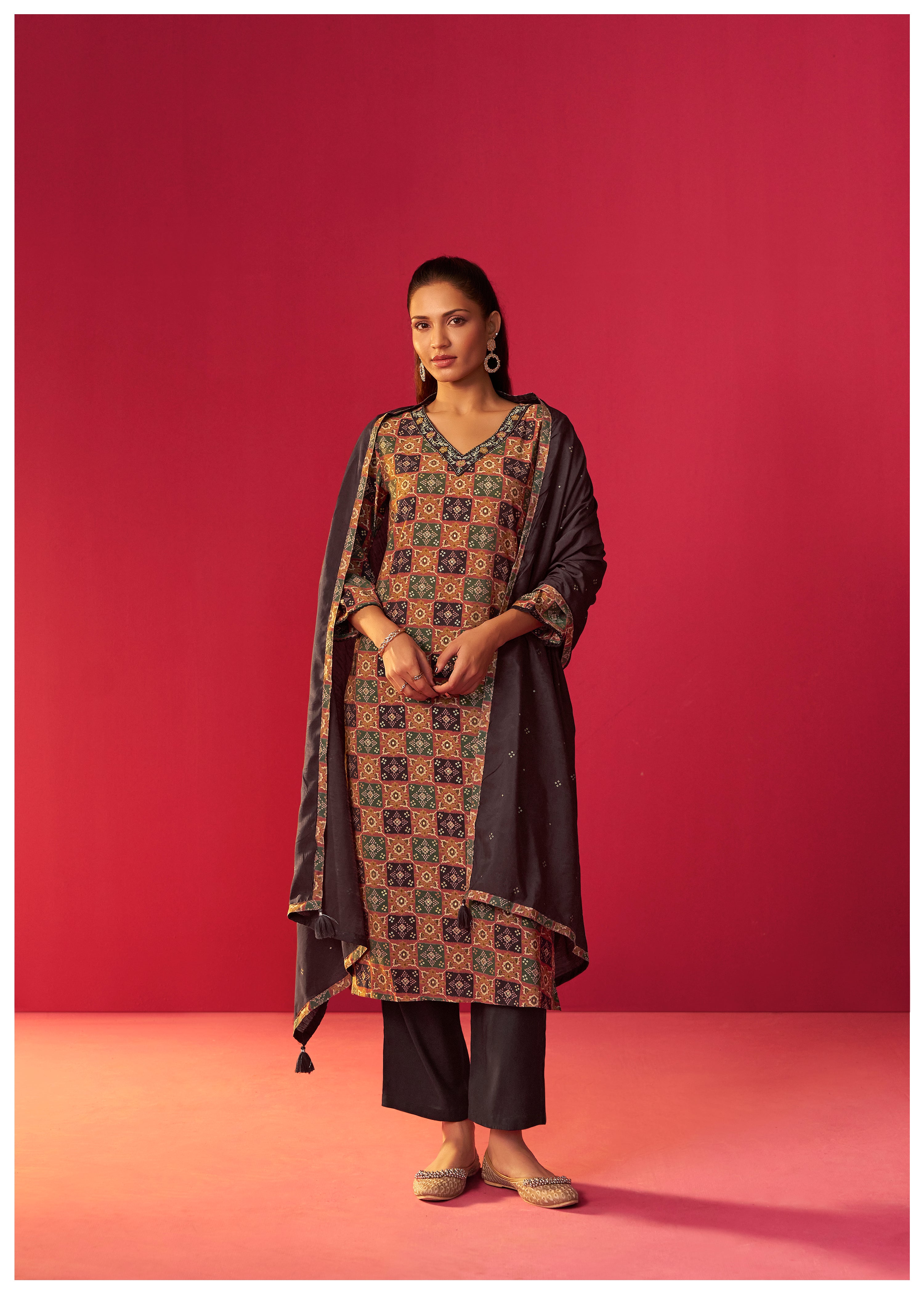 Viscose Digital Print Kurta Set