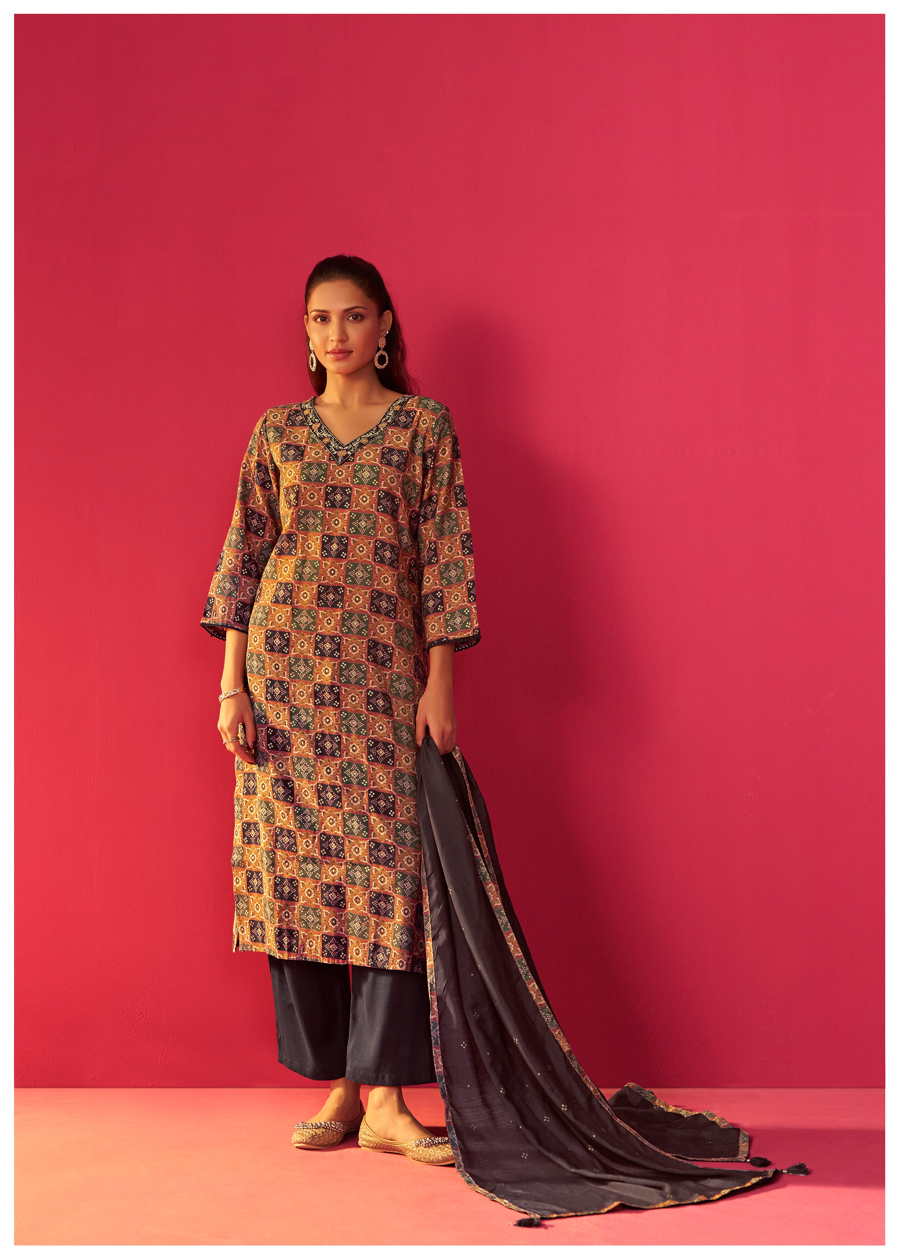 Viscose Digital Print Kurta Set