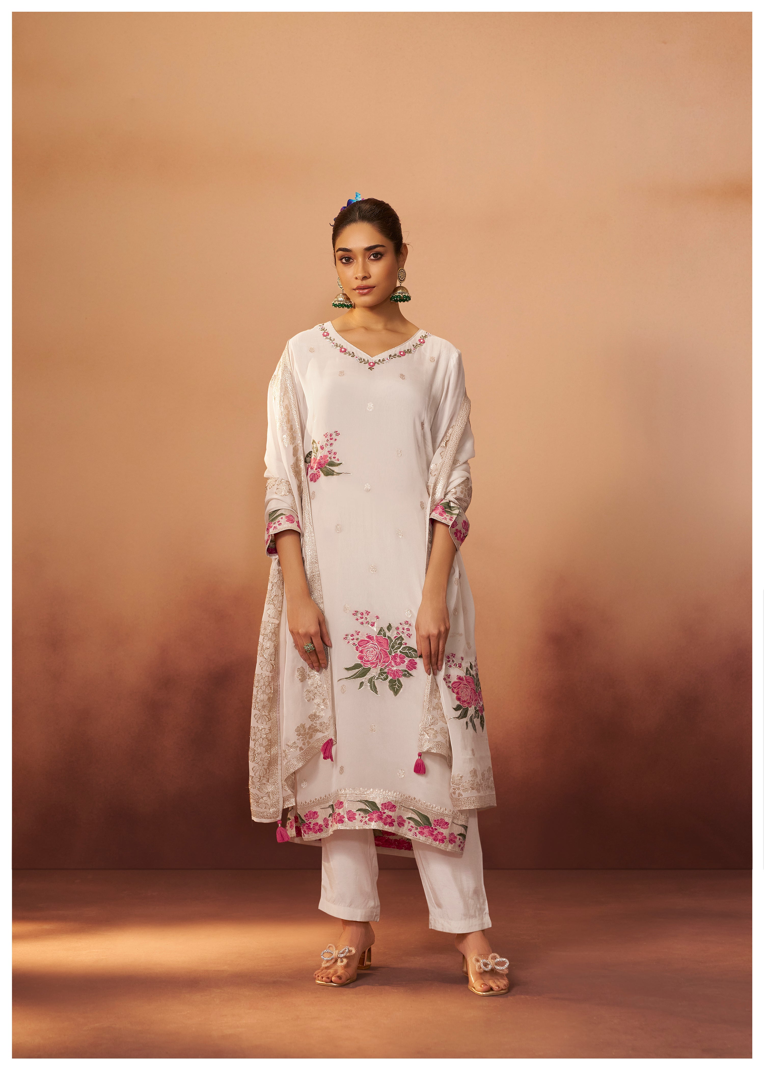 Organza Kurta Set