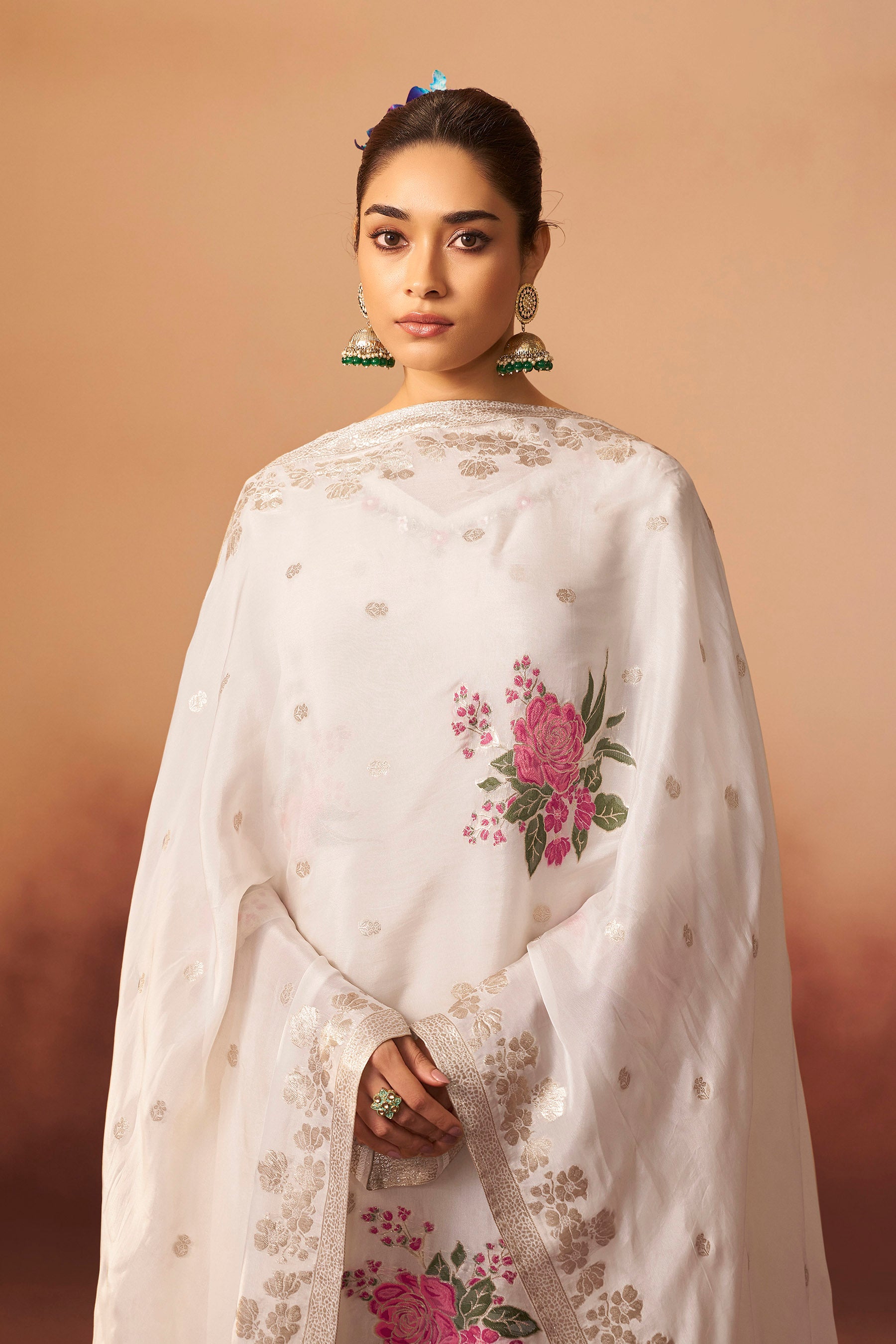 Organza Kurta Set – Cream