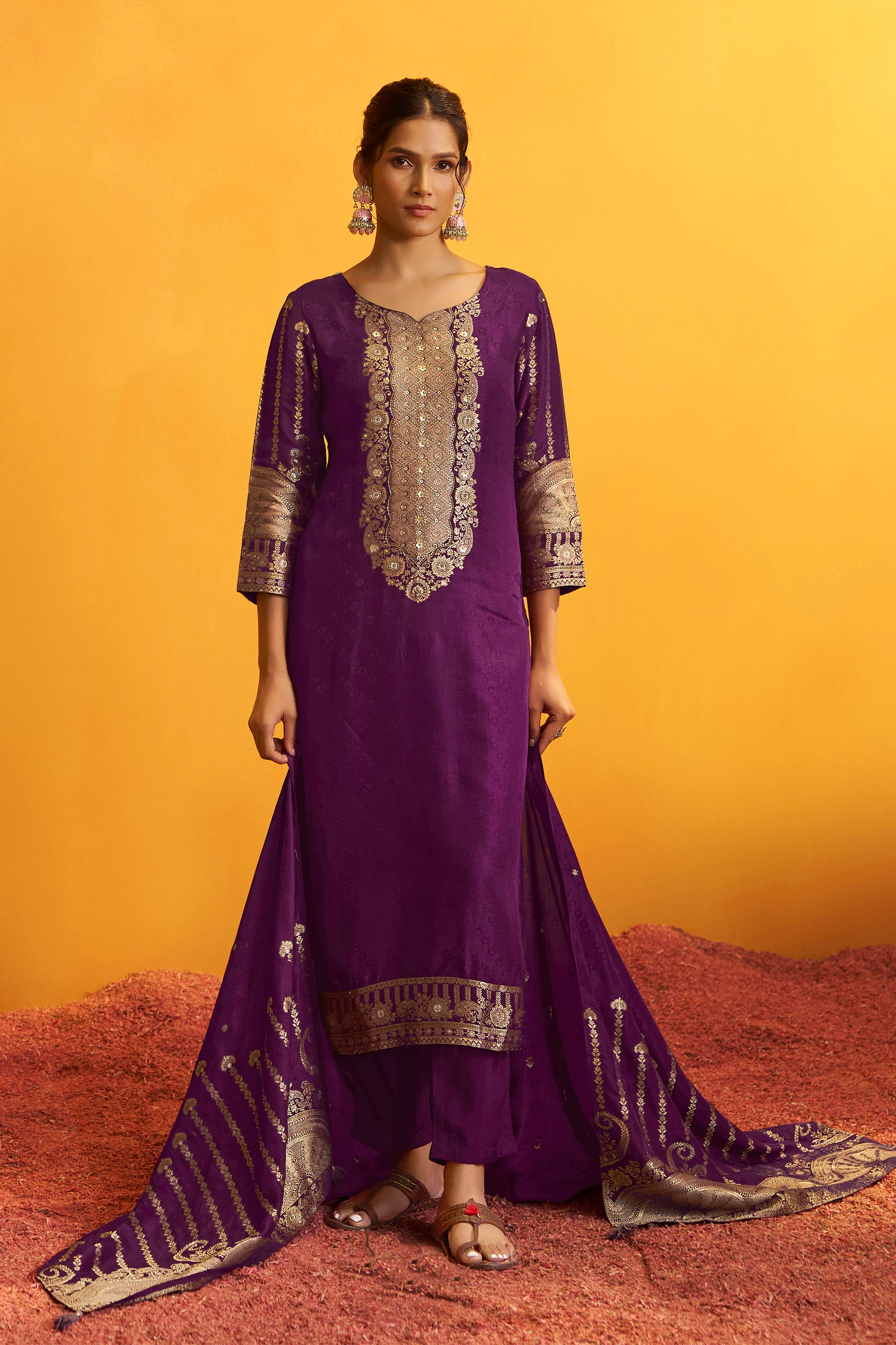 Russian Jacquard Set – Wine