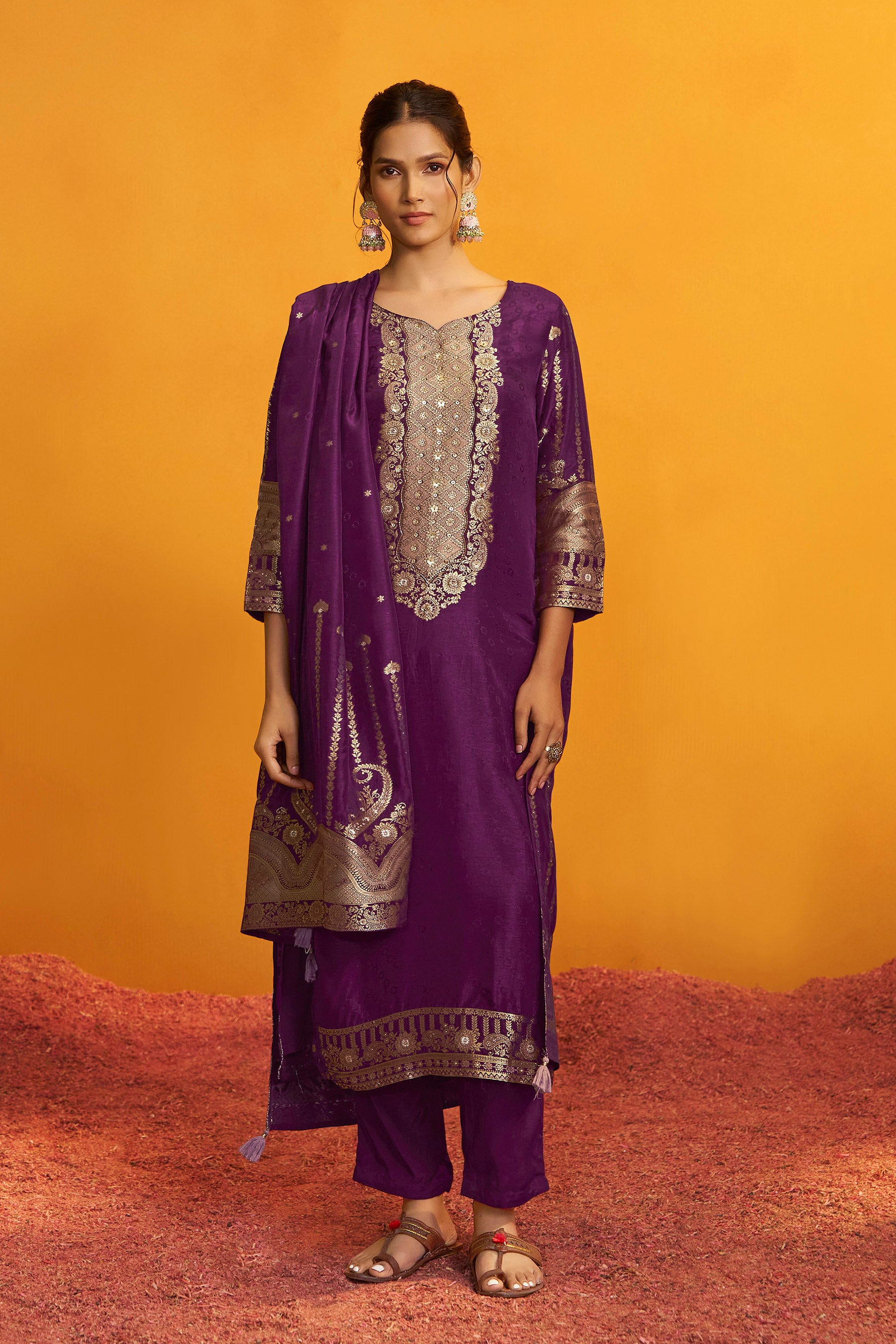 Russian Jacquard Set – Wine