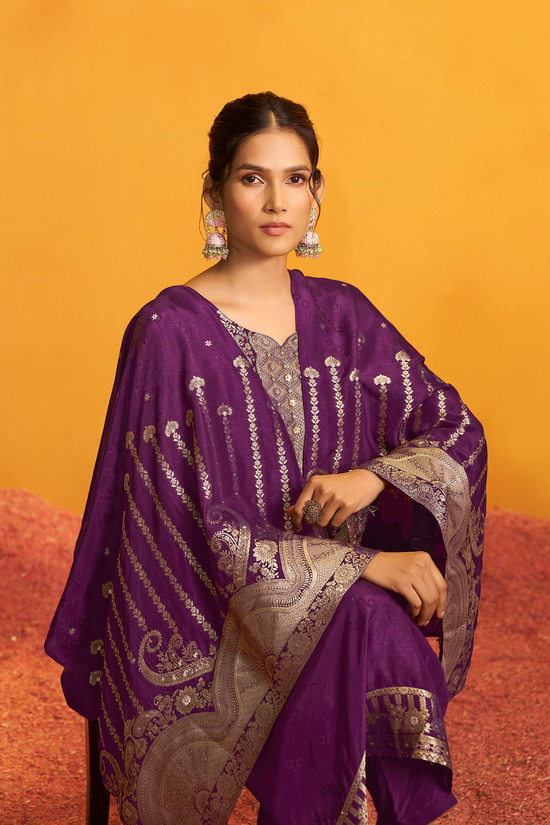 Russian Jacquard Set – Wine