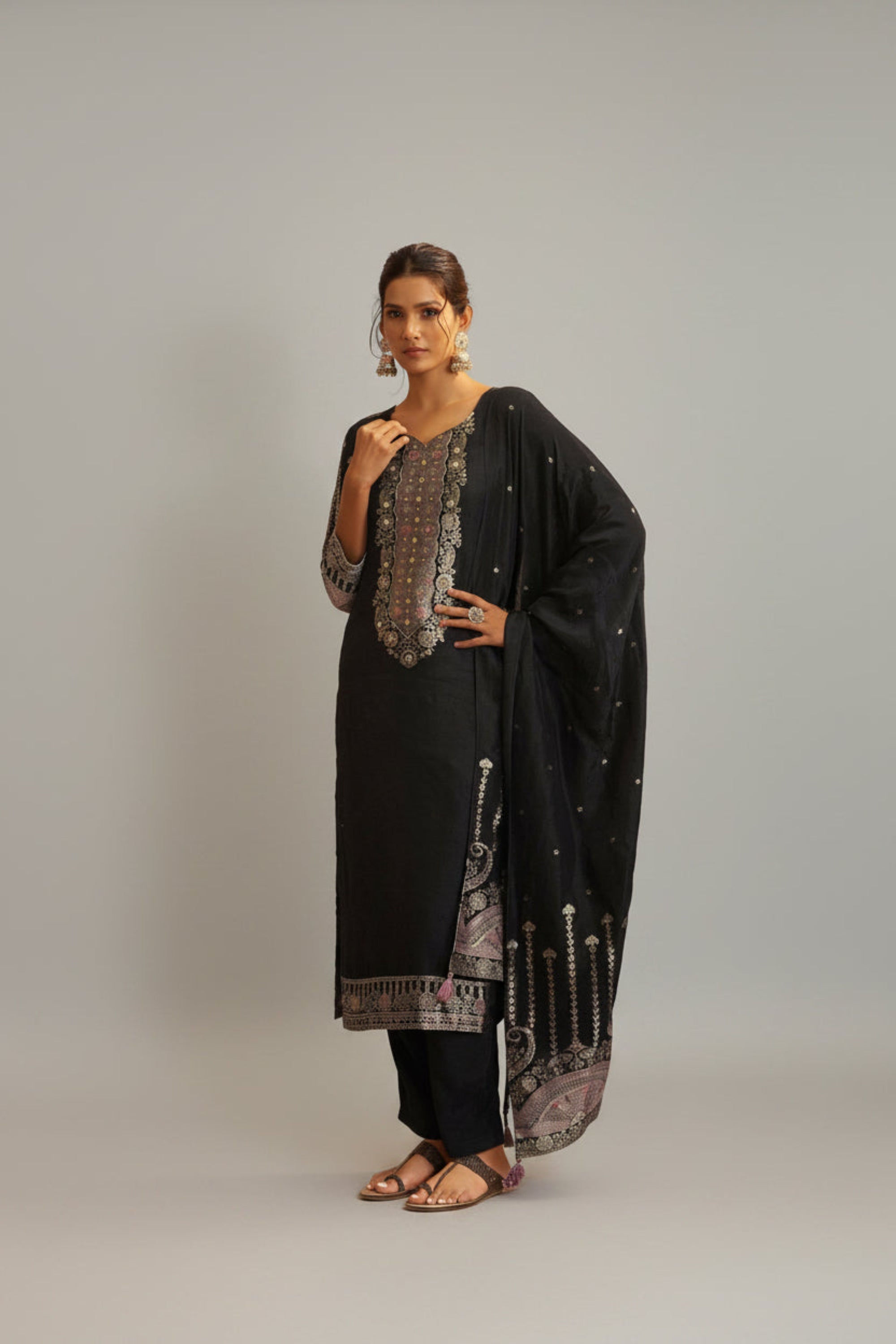 Russian Jacquard Set – Black