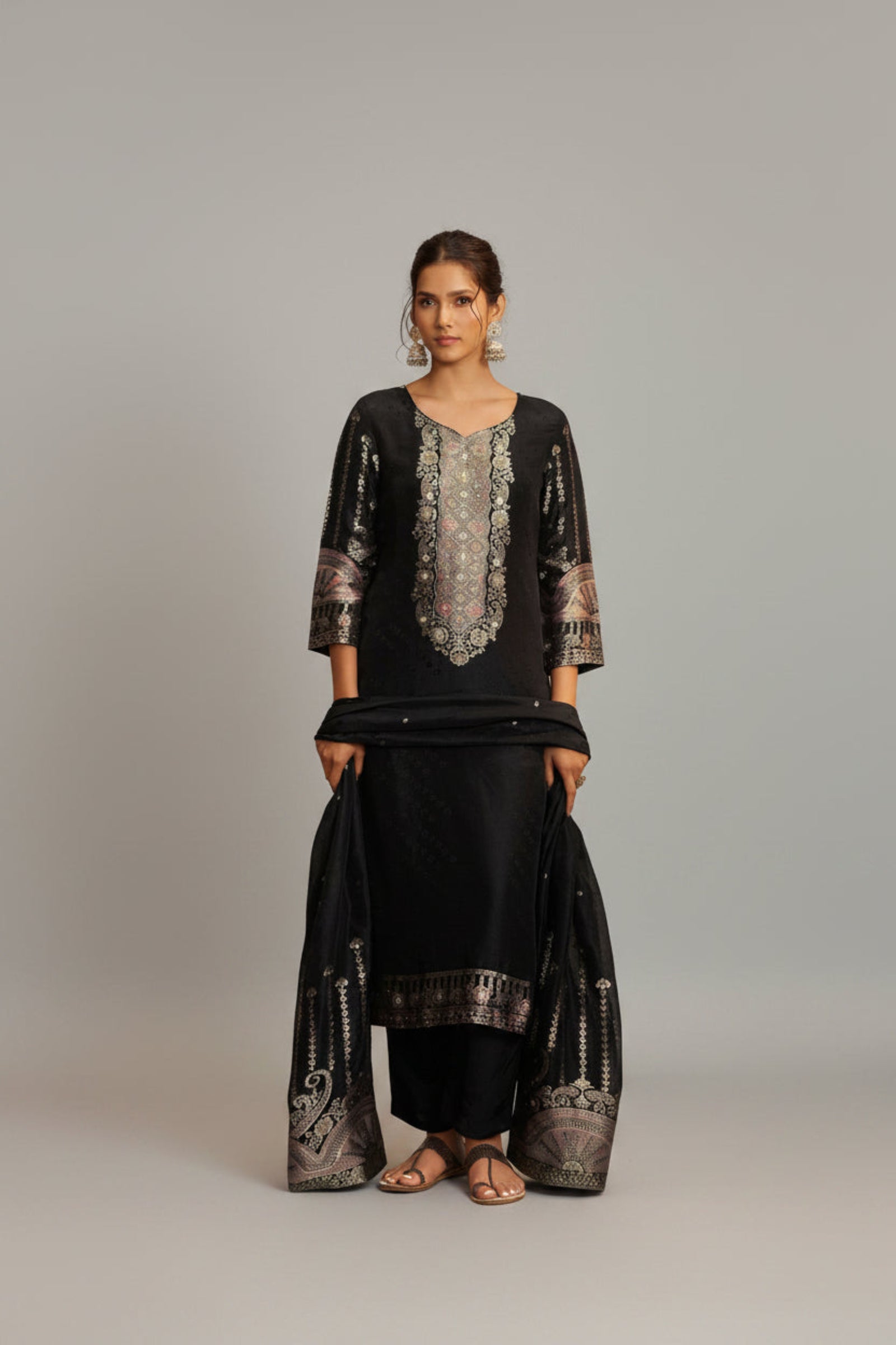 Russian Jacquard Set – Black