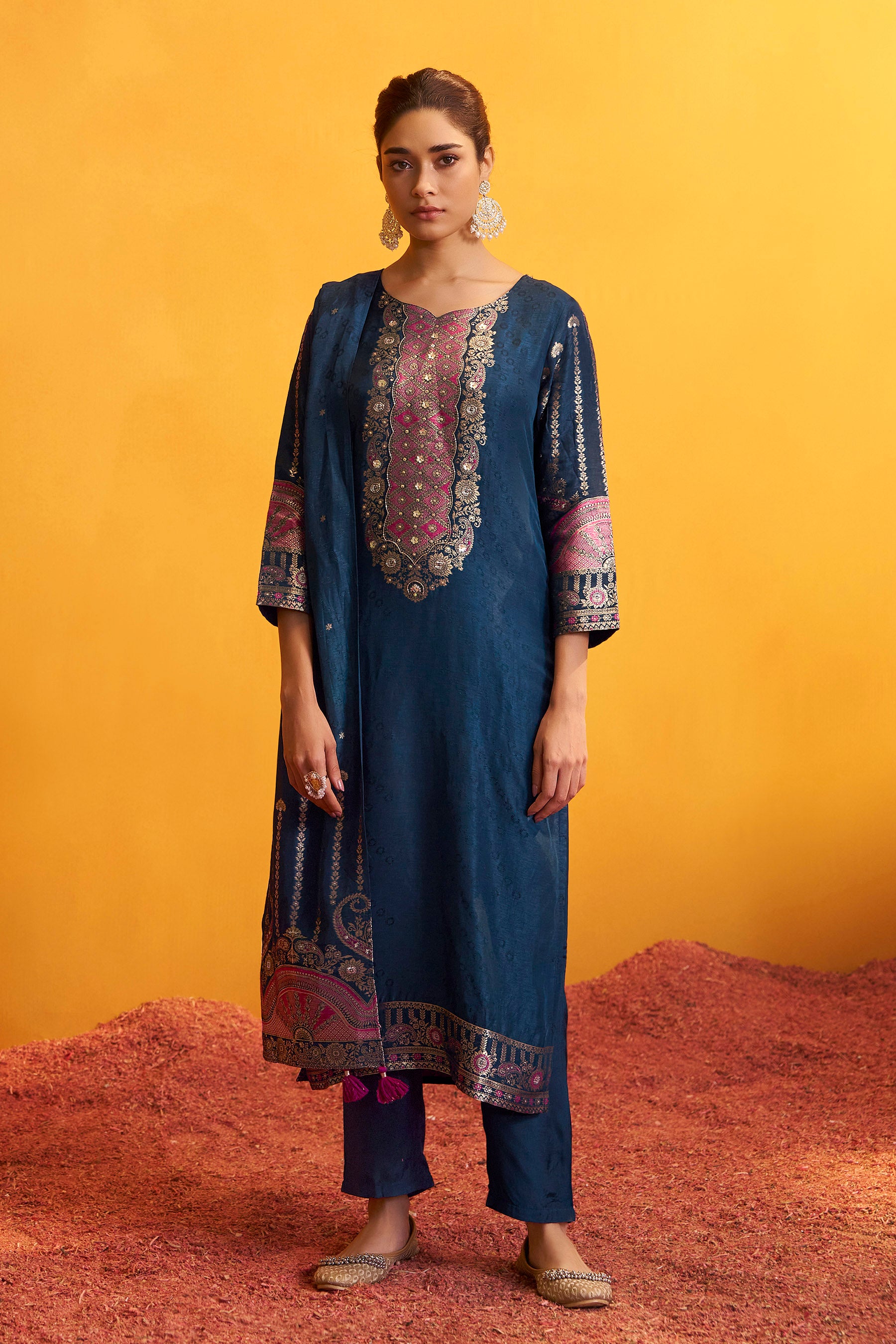 Russian Jacquard Set – Blue