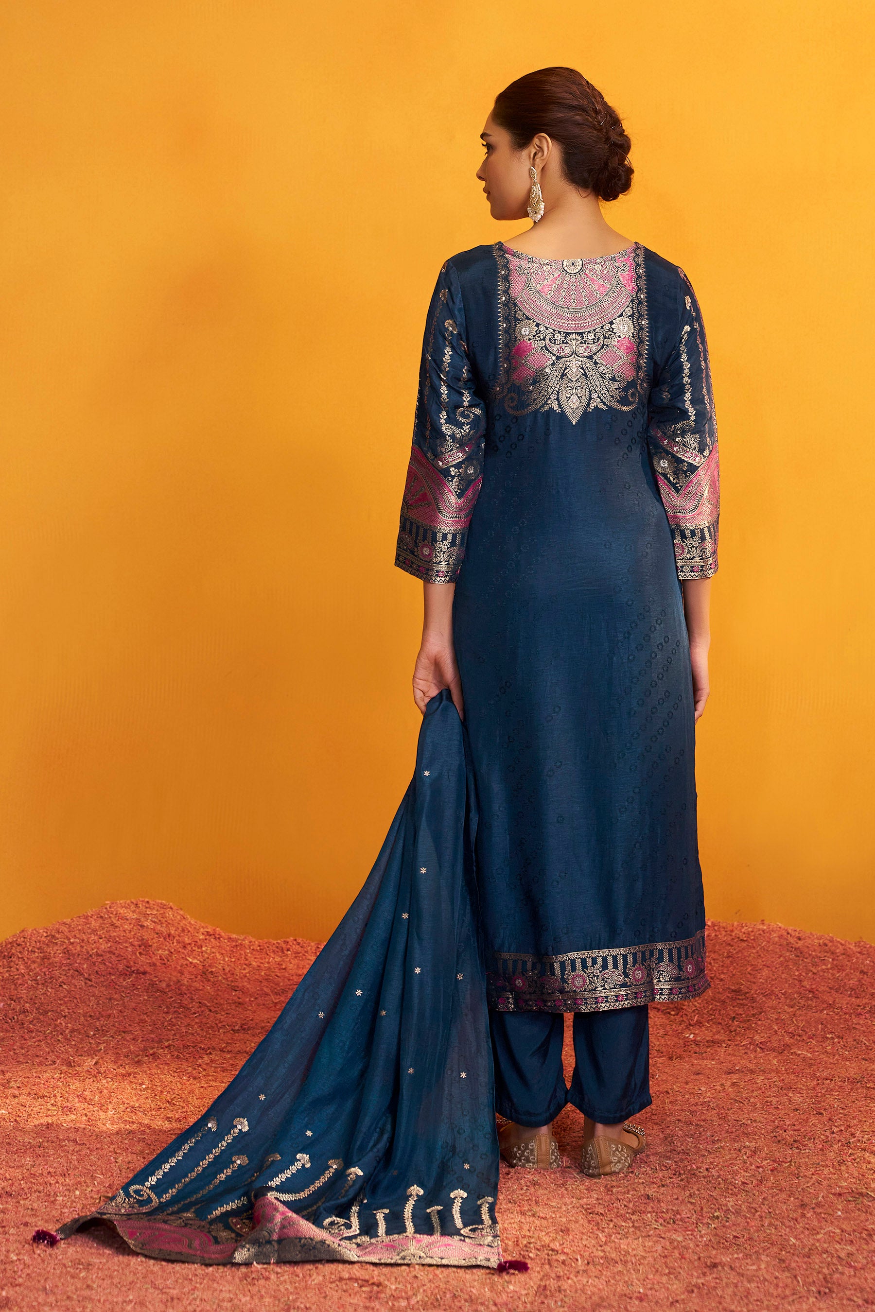 Russian Jacquard Set – Blue