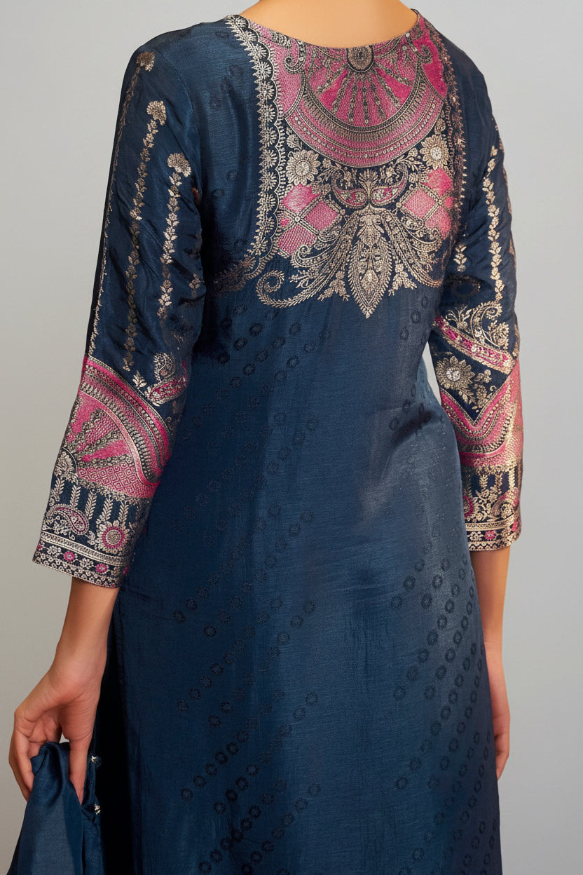 Russian Jacquard Set – Blue