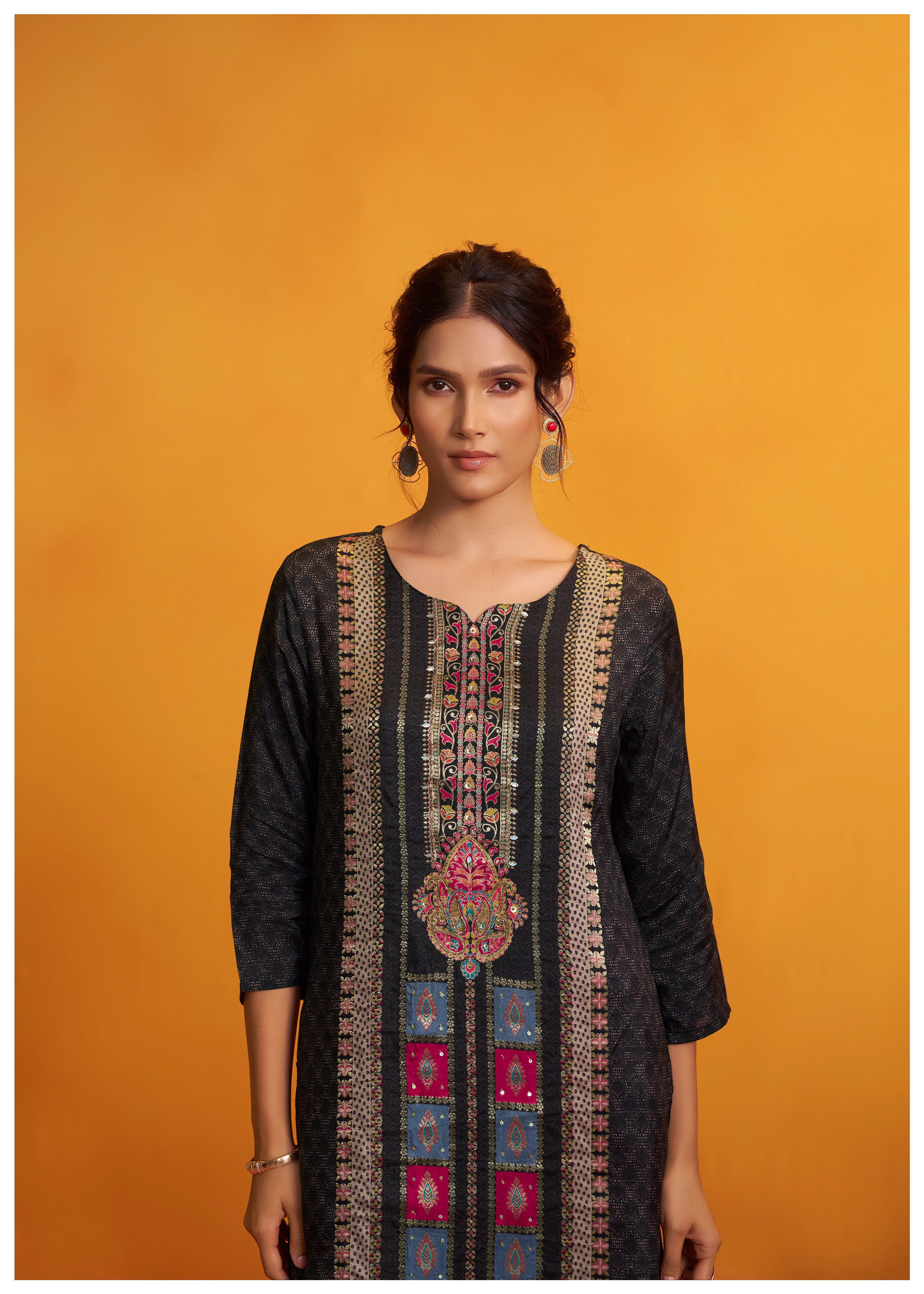 Position Print Russian Silk Kurta Set