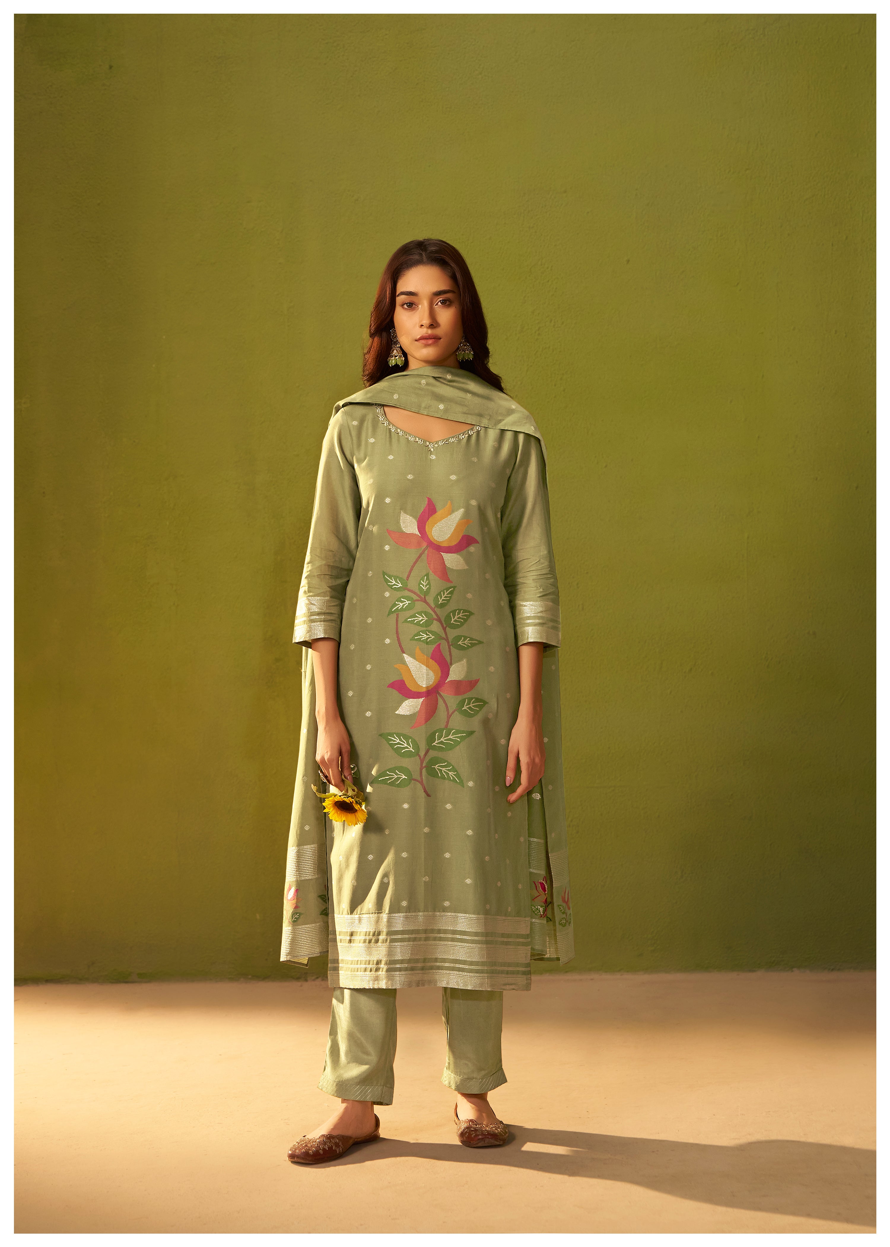 Chanderi Jacquard Set