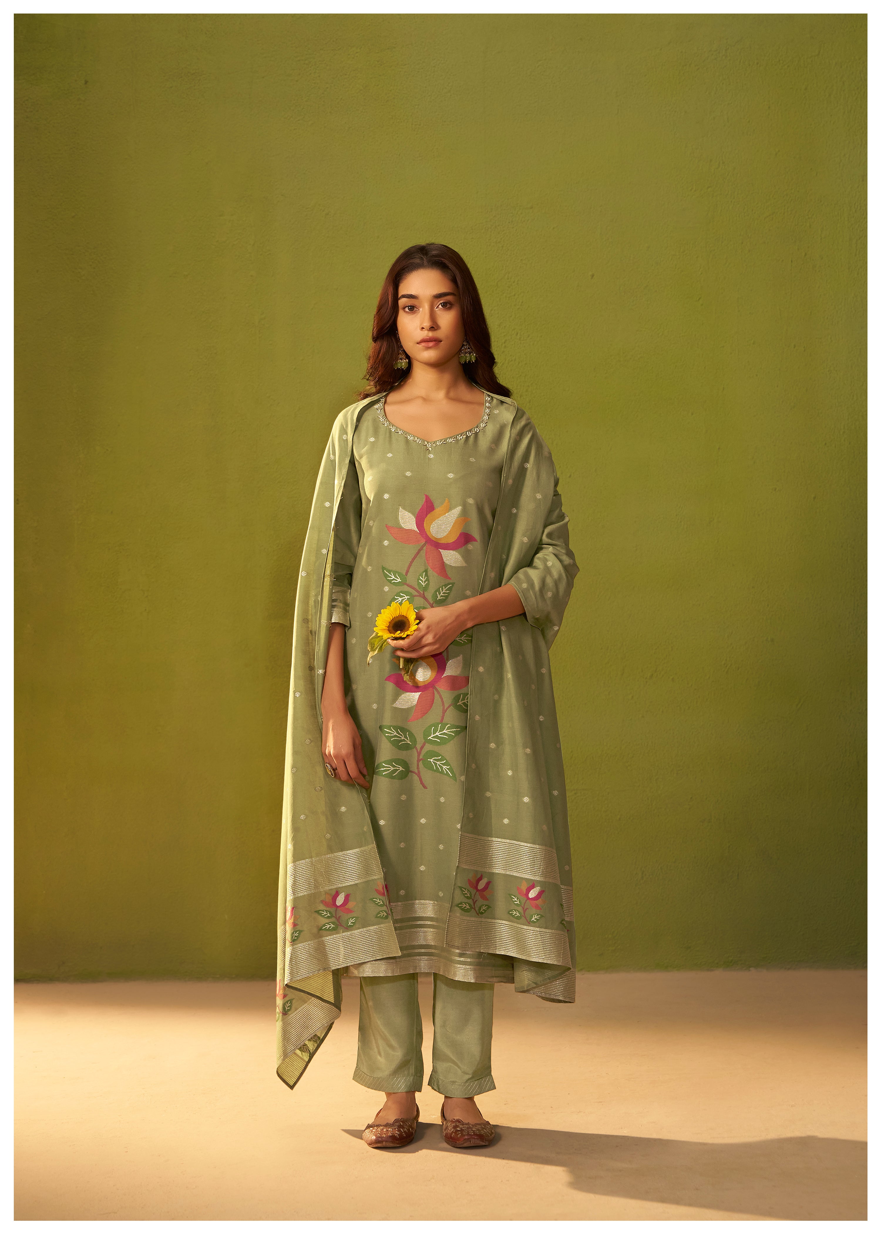 Chanderi Jacquard Set