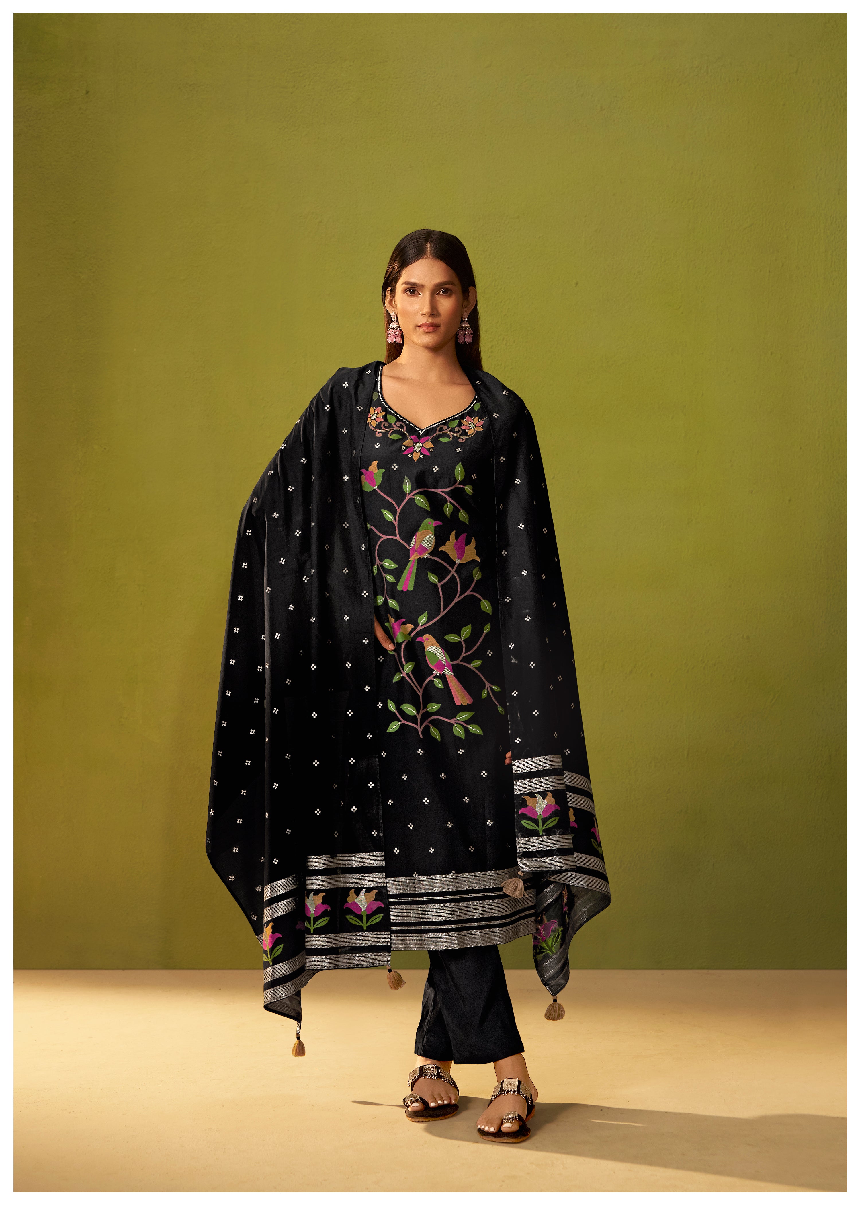 Chanderi Jacquard Set