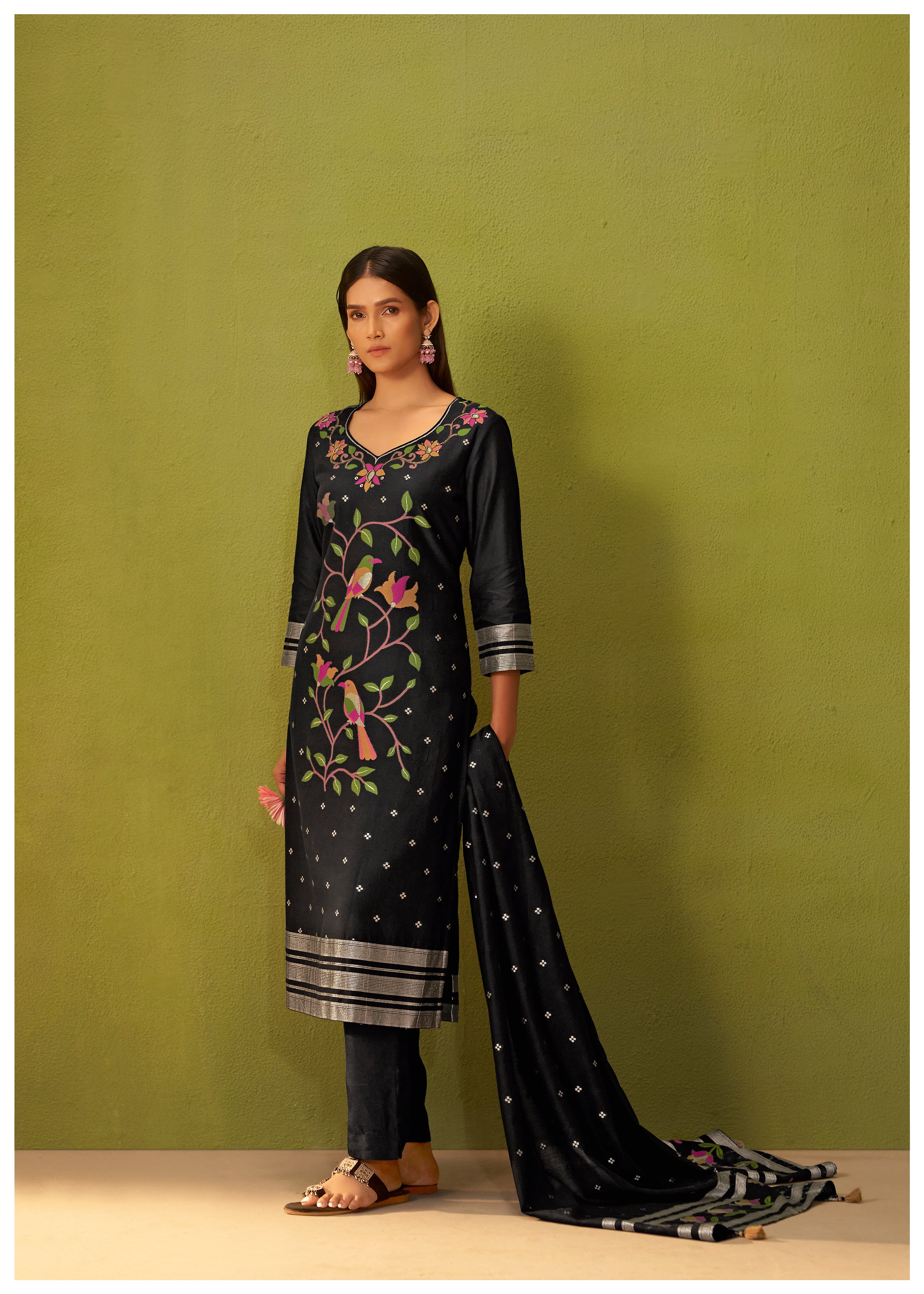 Chanderi Jacquard Set