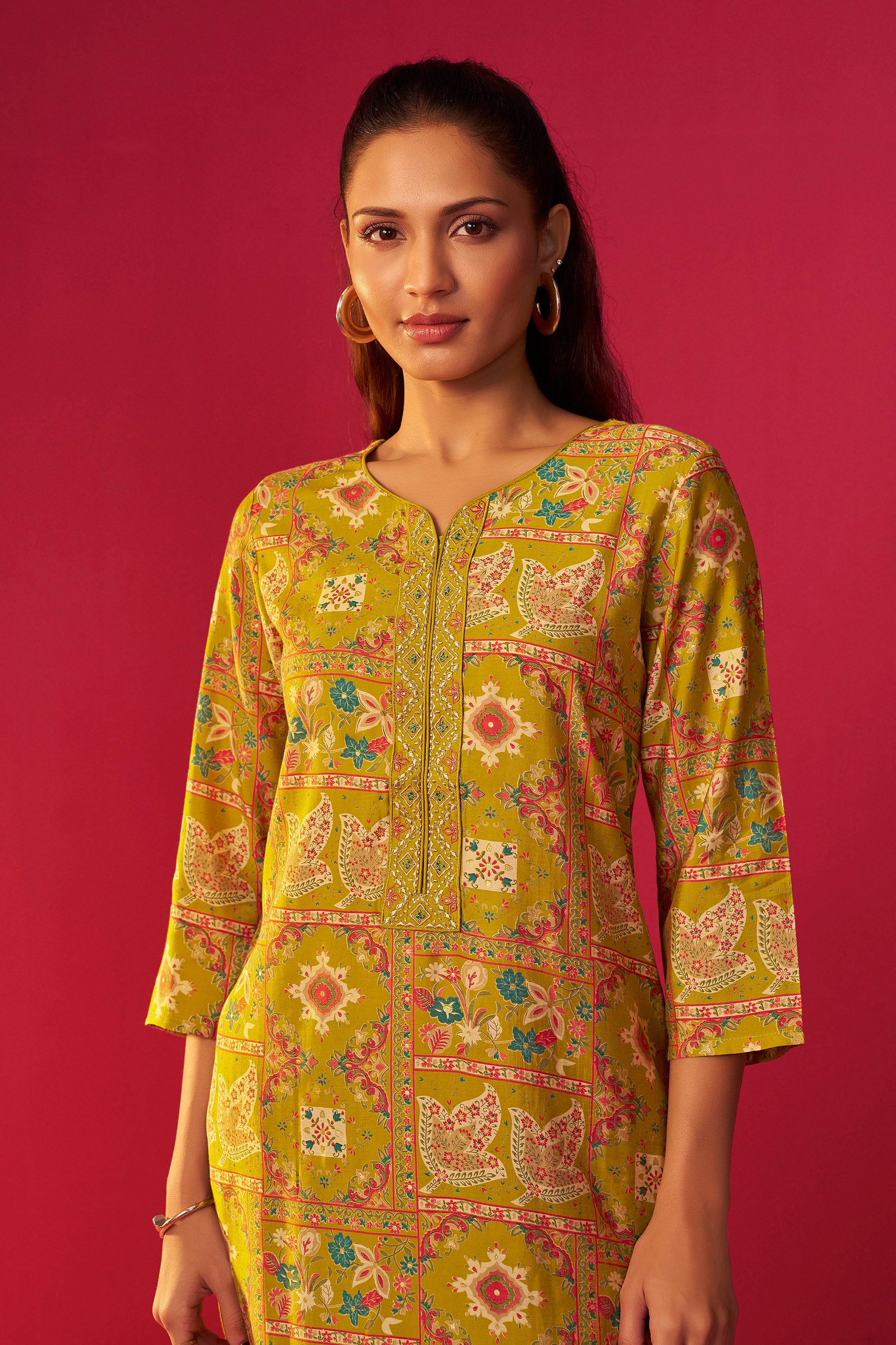 Viscose Kurta Set with Digital Print