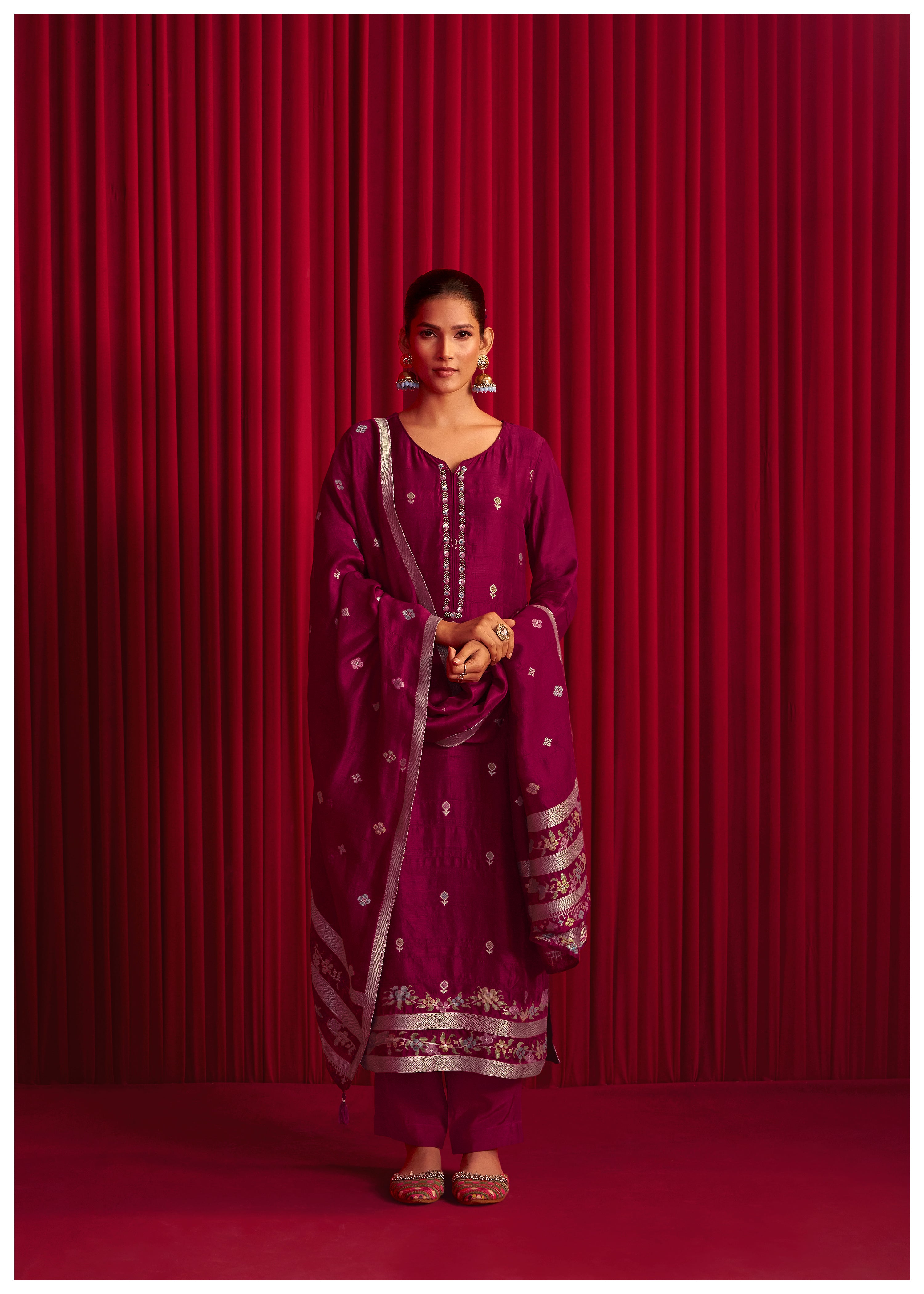 Bhagalpuri Silk Jacquard Set