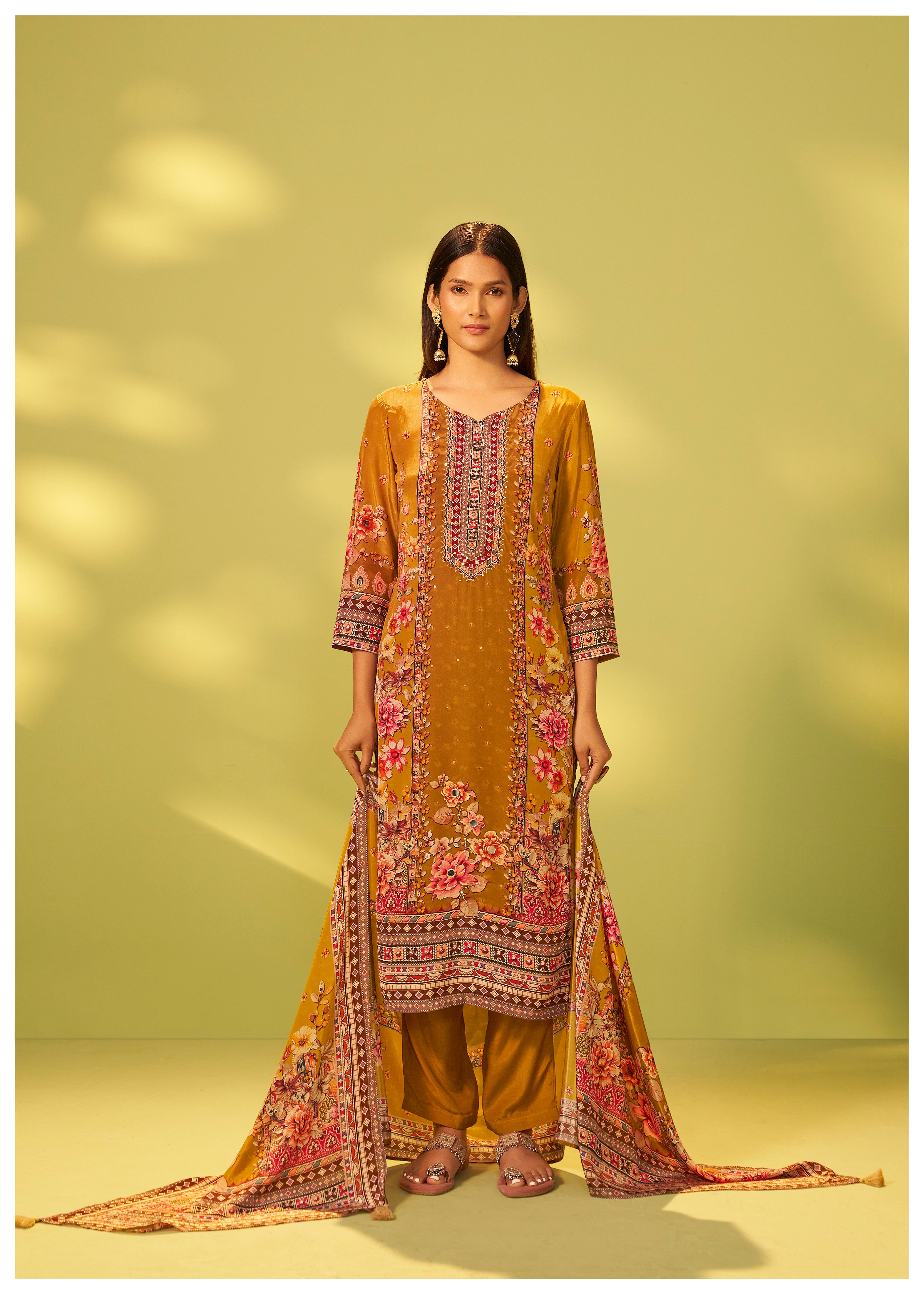 Crepe Silk Kurta Set