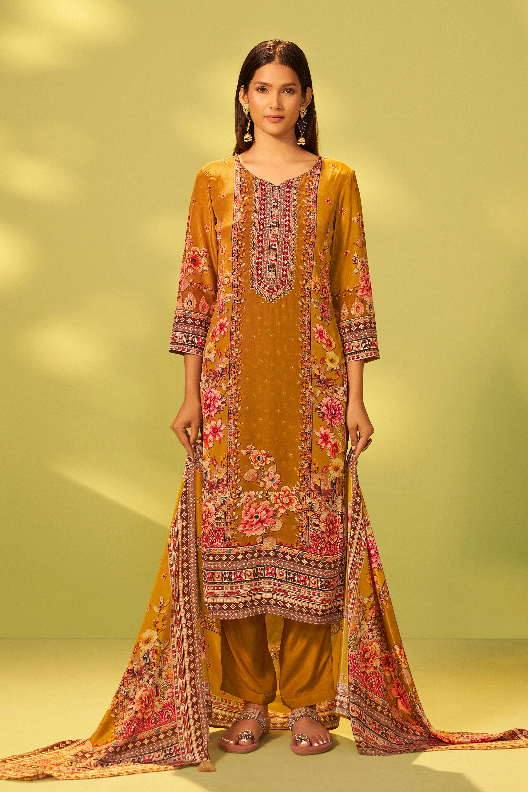 Crepe Silk Kurta Set