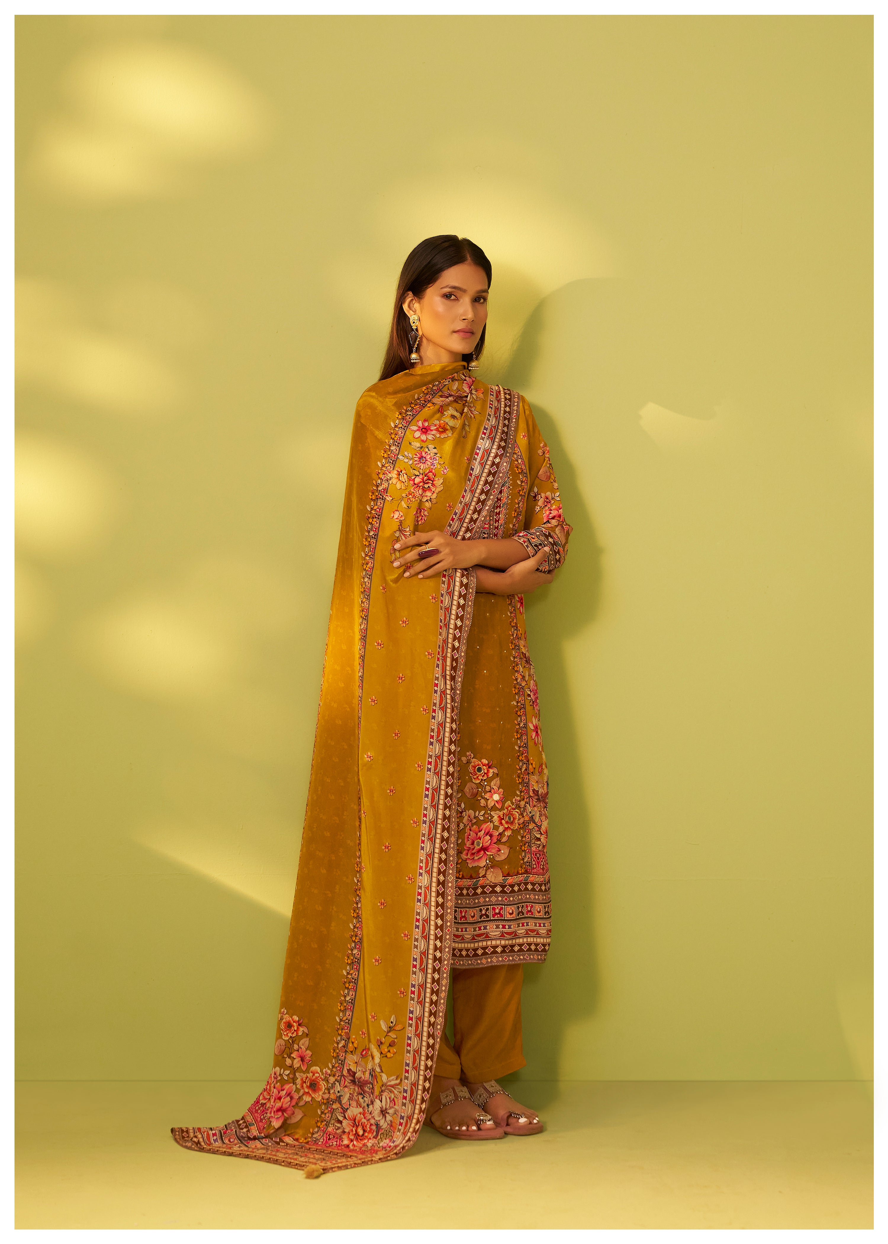 Crepe Silk Kurta Set