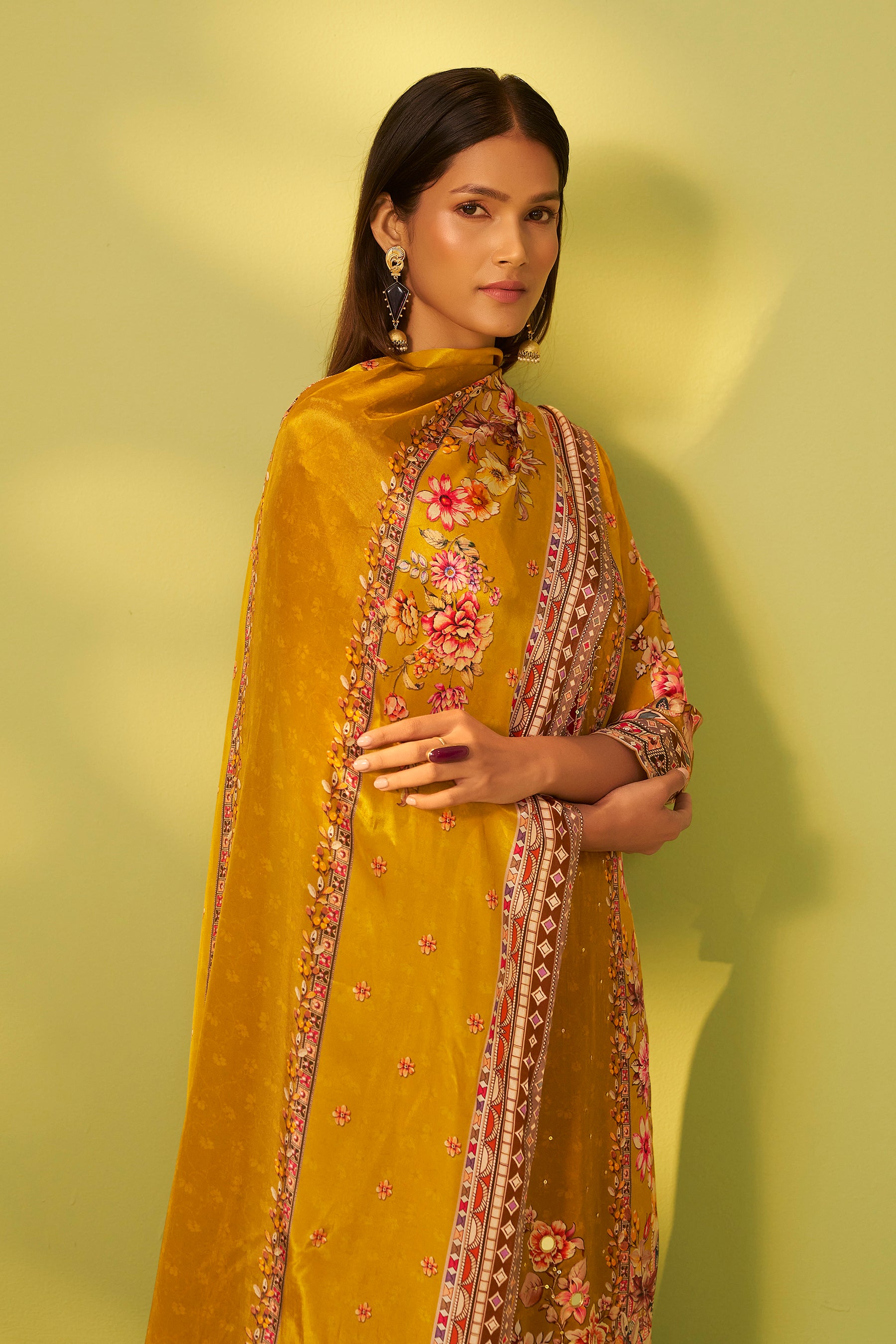 Crepe Silk Kurta Set