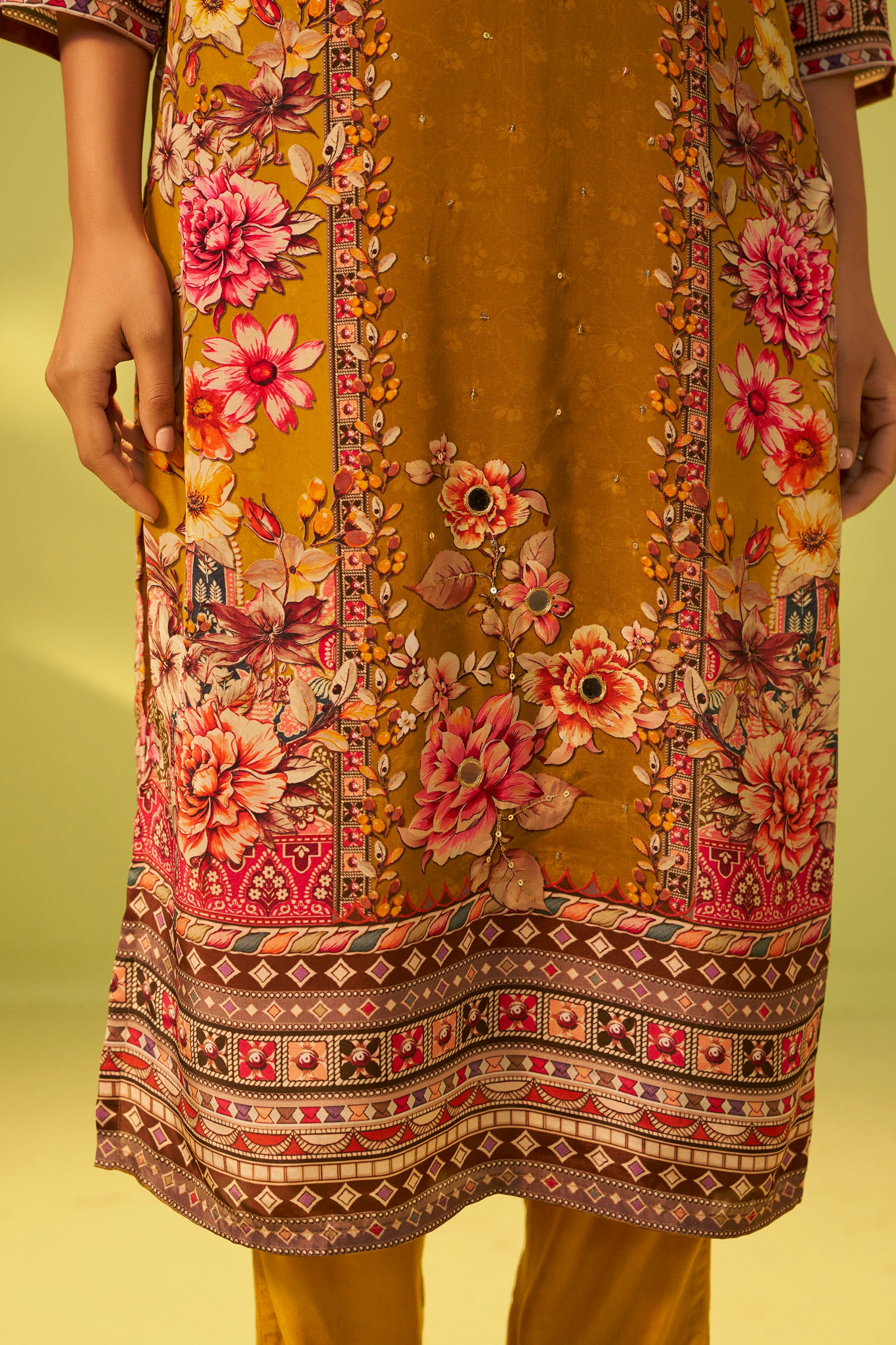 Crepe Silk Kurta Set