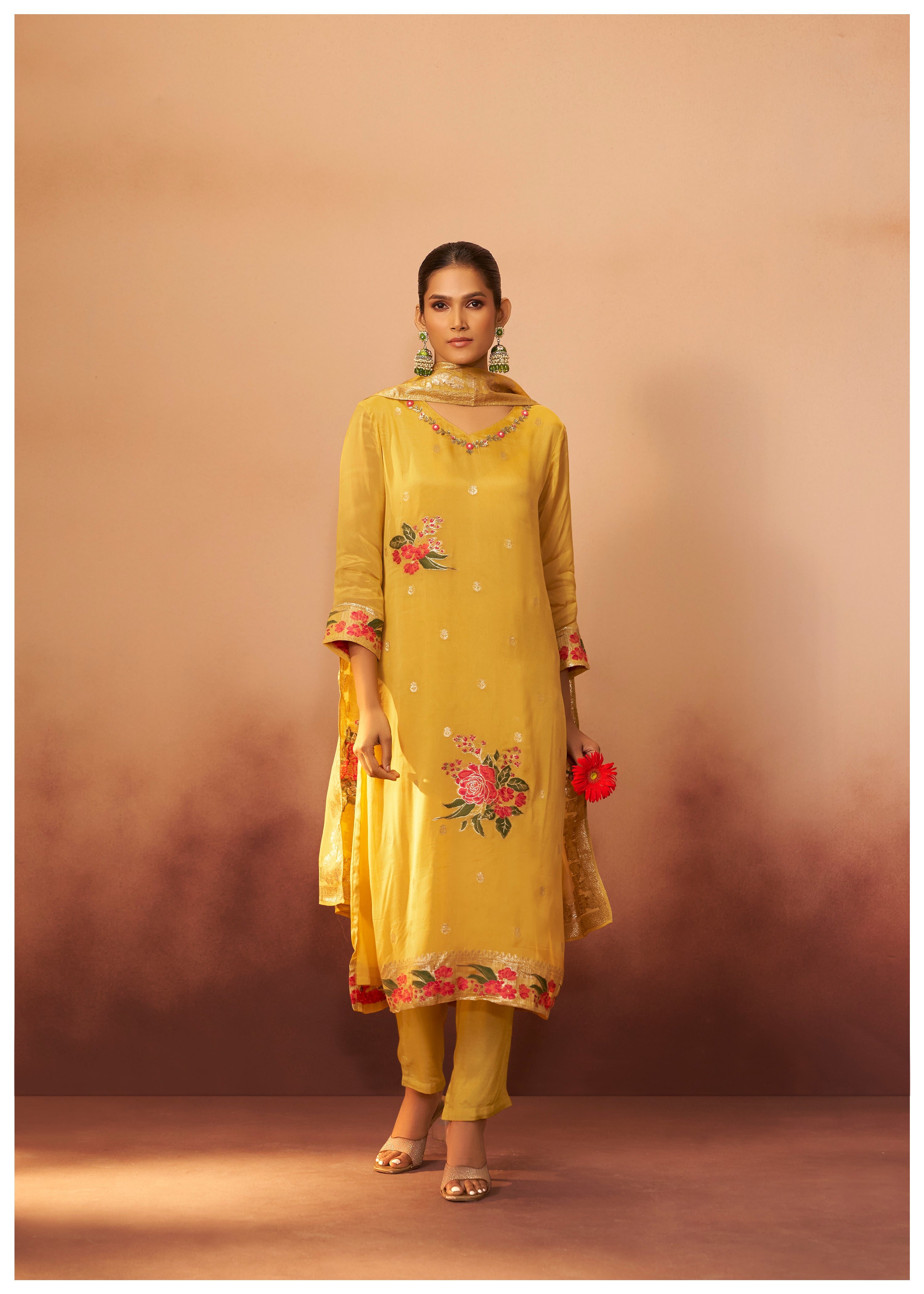 Organza kurta set