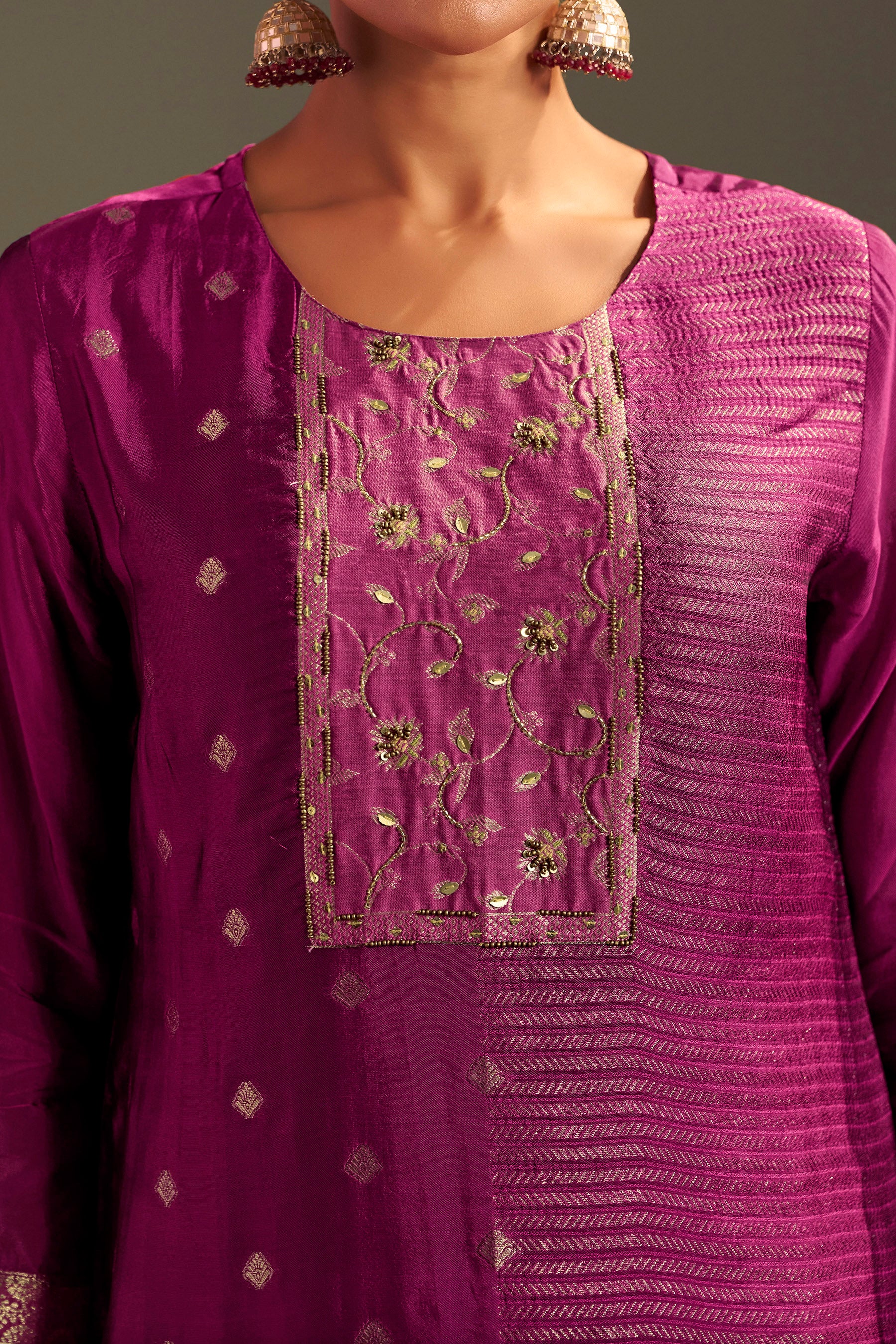 Yarn Dyed Viscose Kurta Set