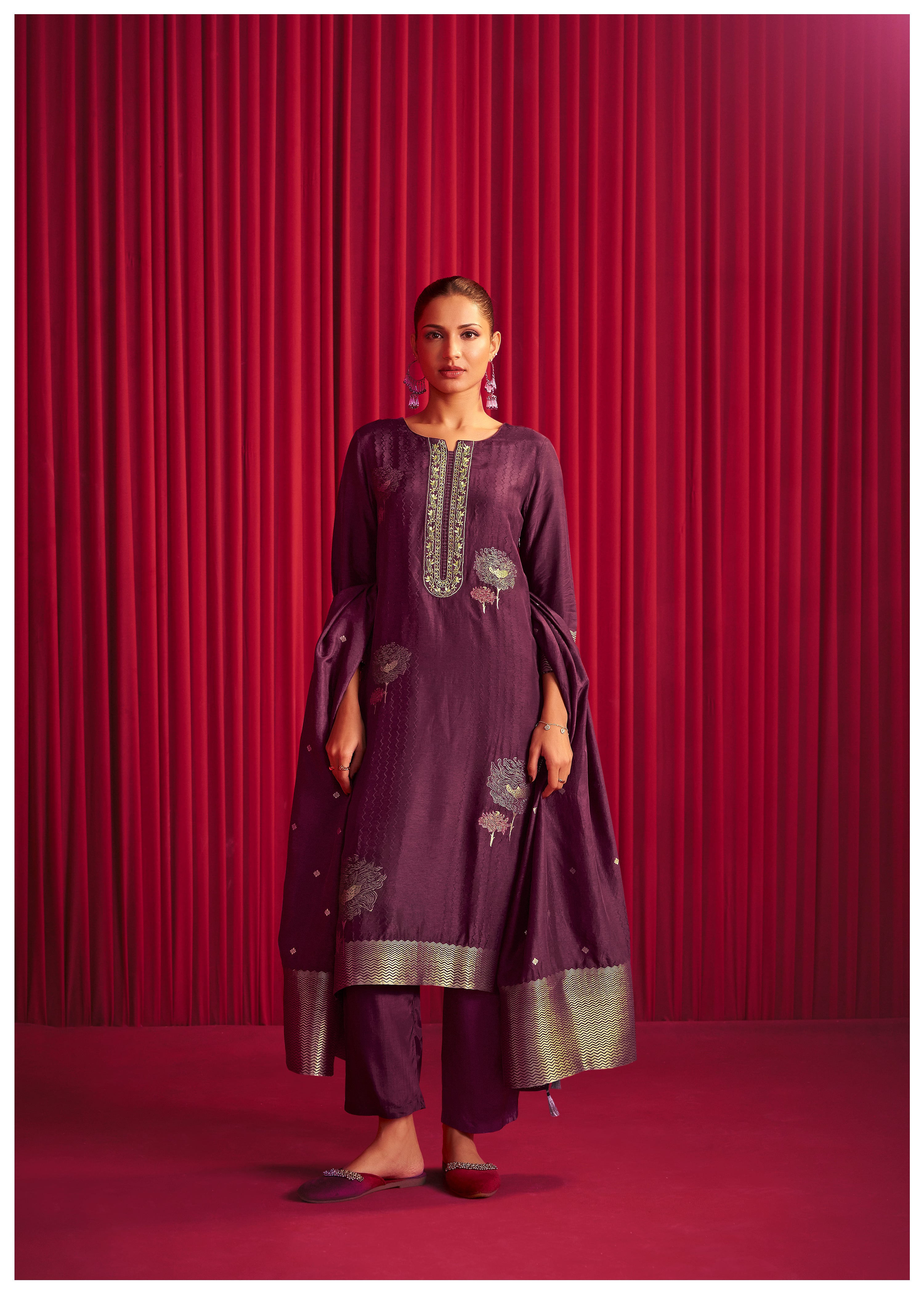 Viscose Silk Jacquard Set