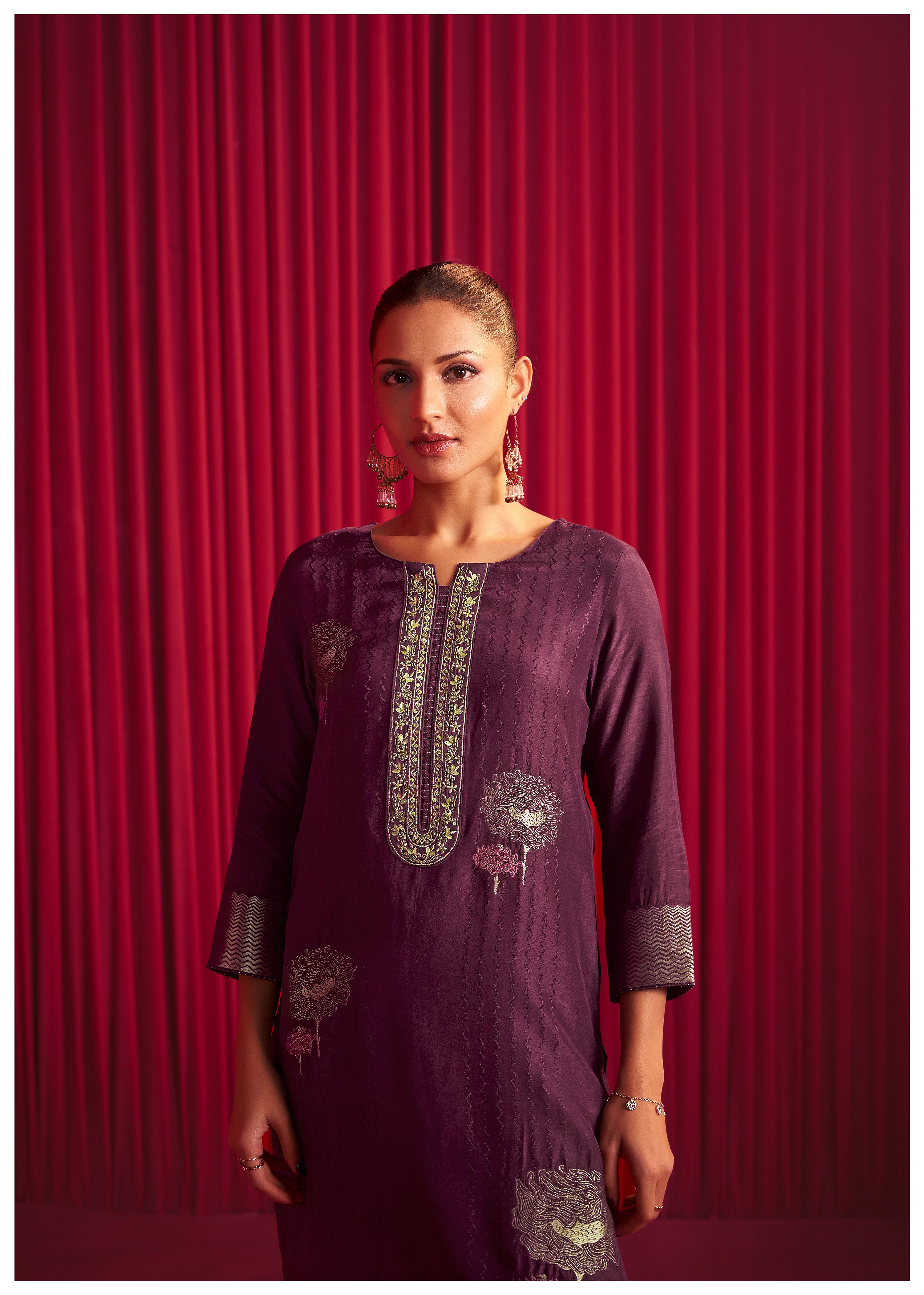 Viscose Silk Jacquard Set
