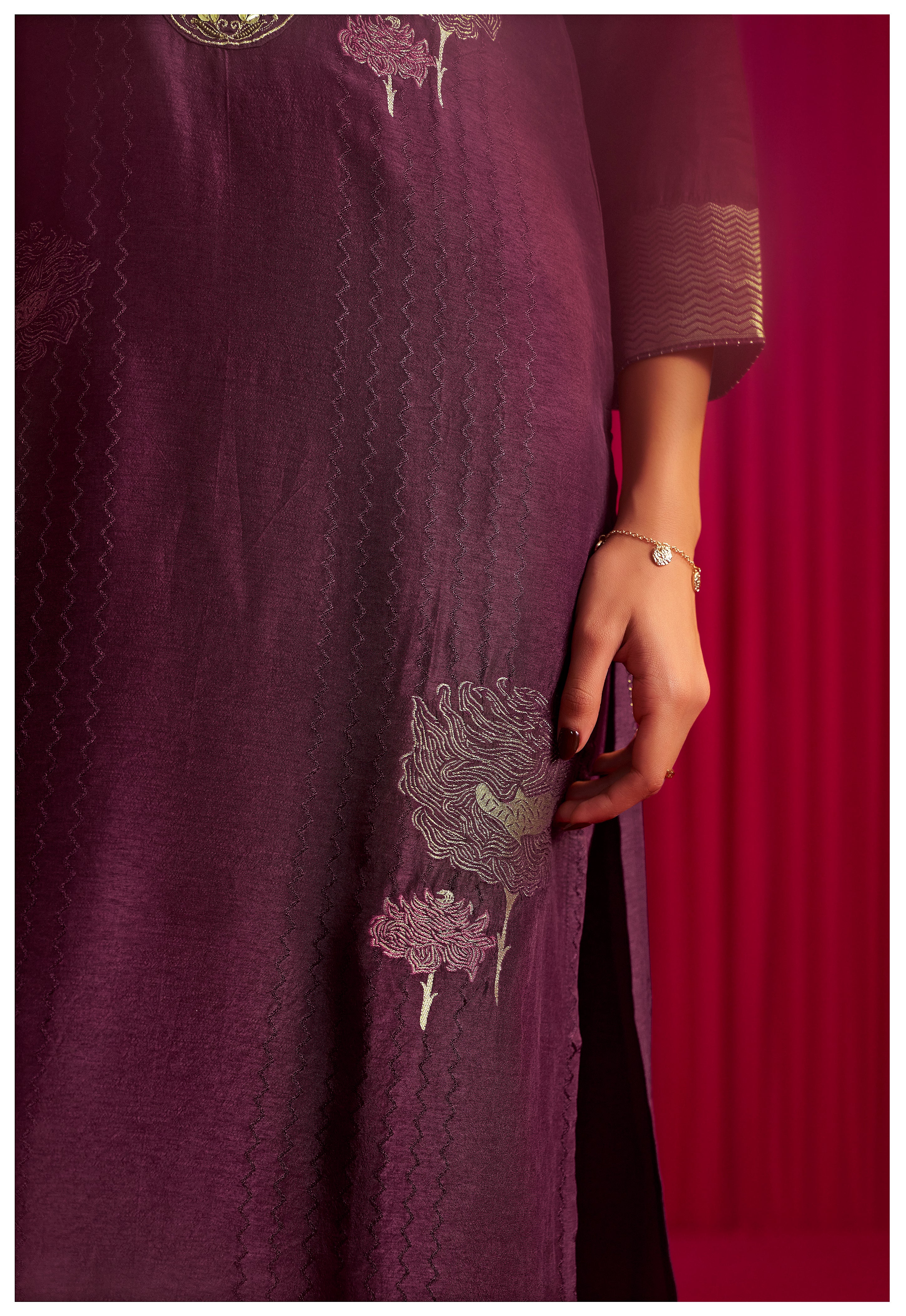 Viscose Silk Jacquard Set