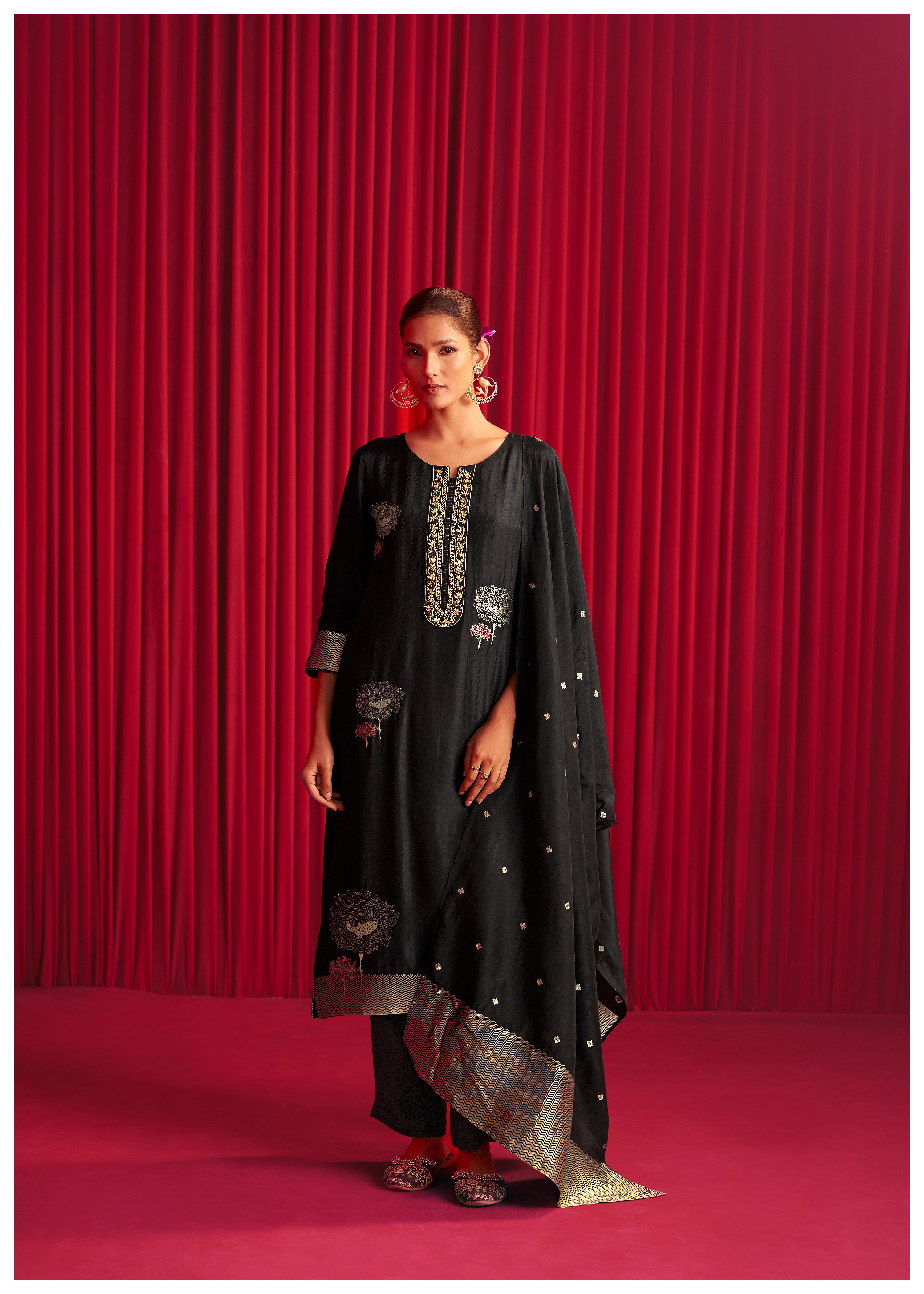 Viscose Silk Jacquard Set
