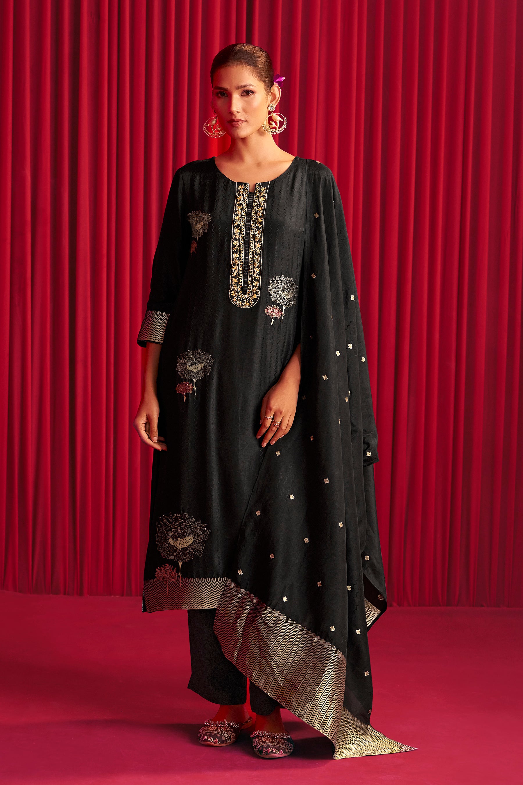 Viscose Silk Jacquard Set