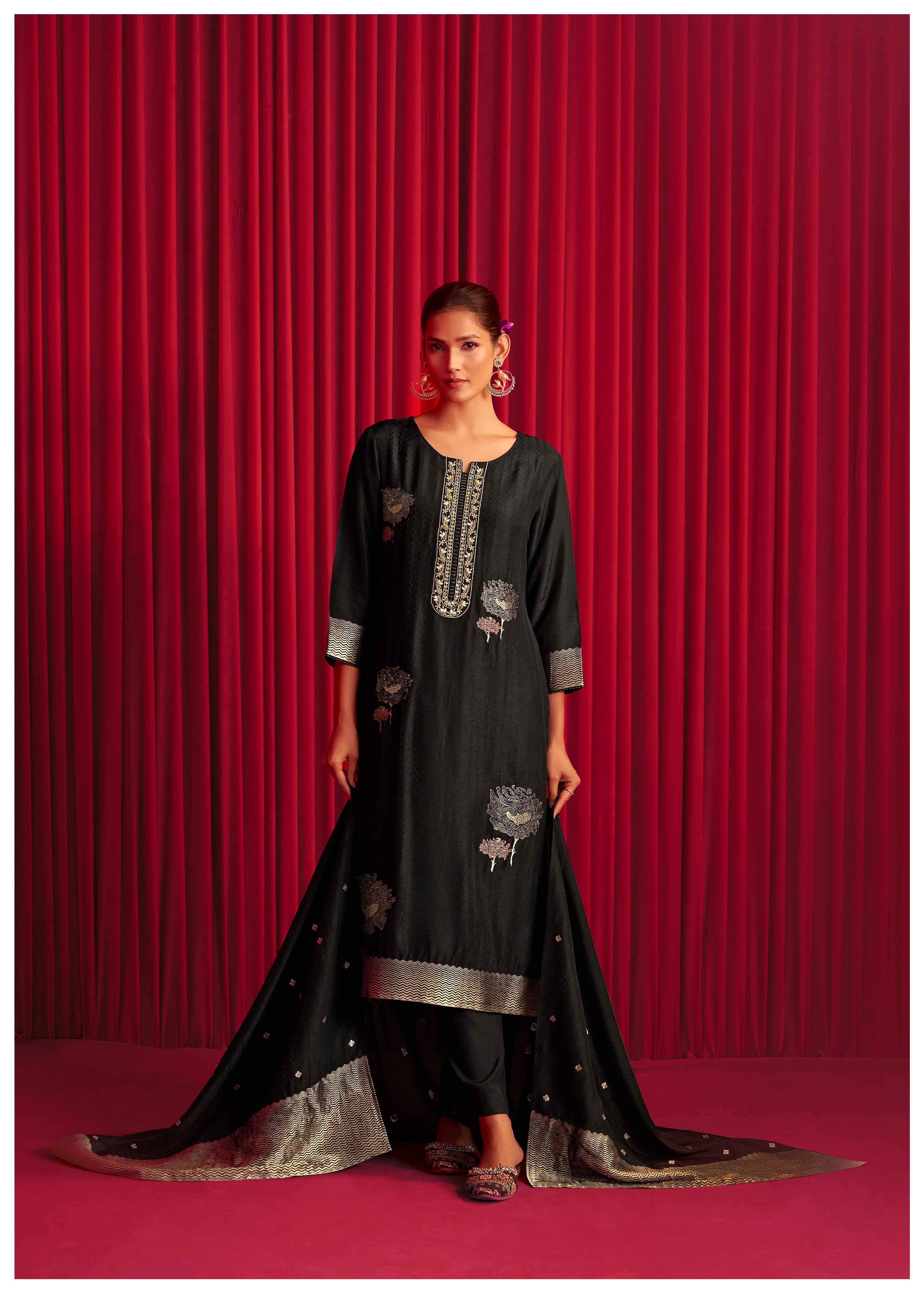 Viscose Silk Jacquard Set