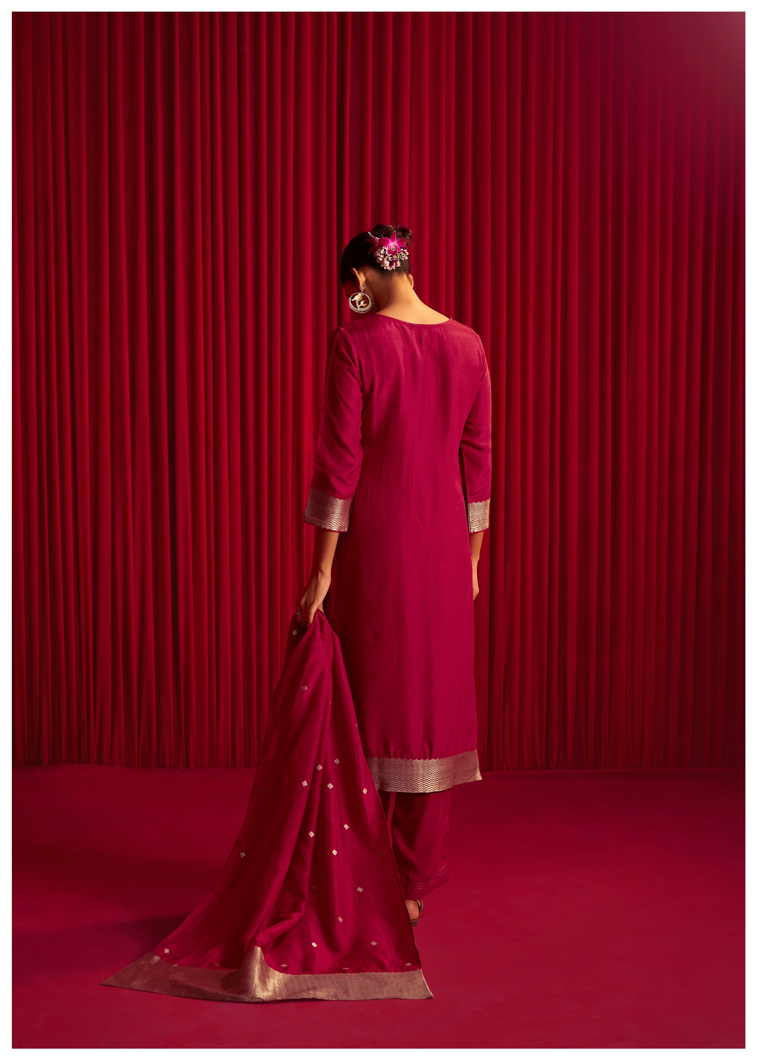 Viscose Silk Jacquard Set