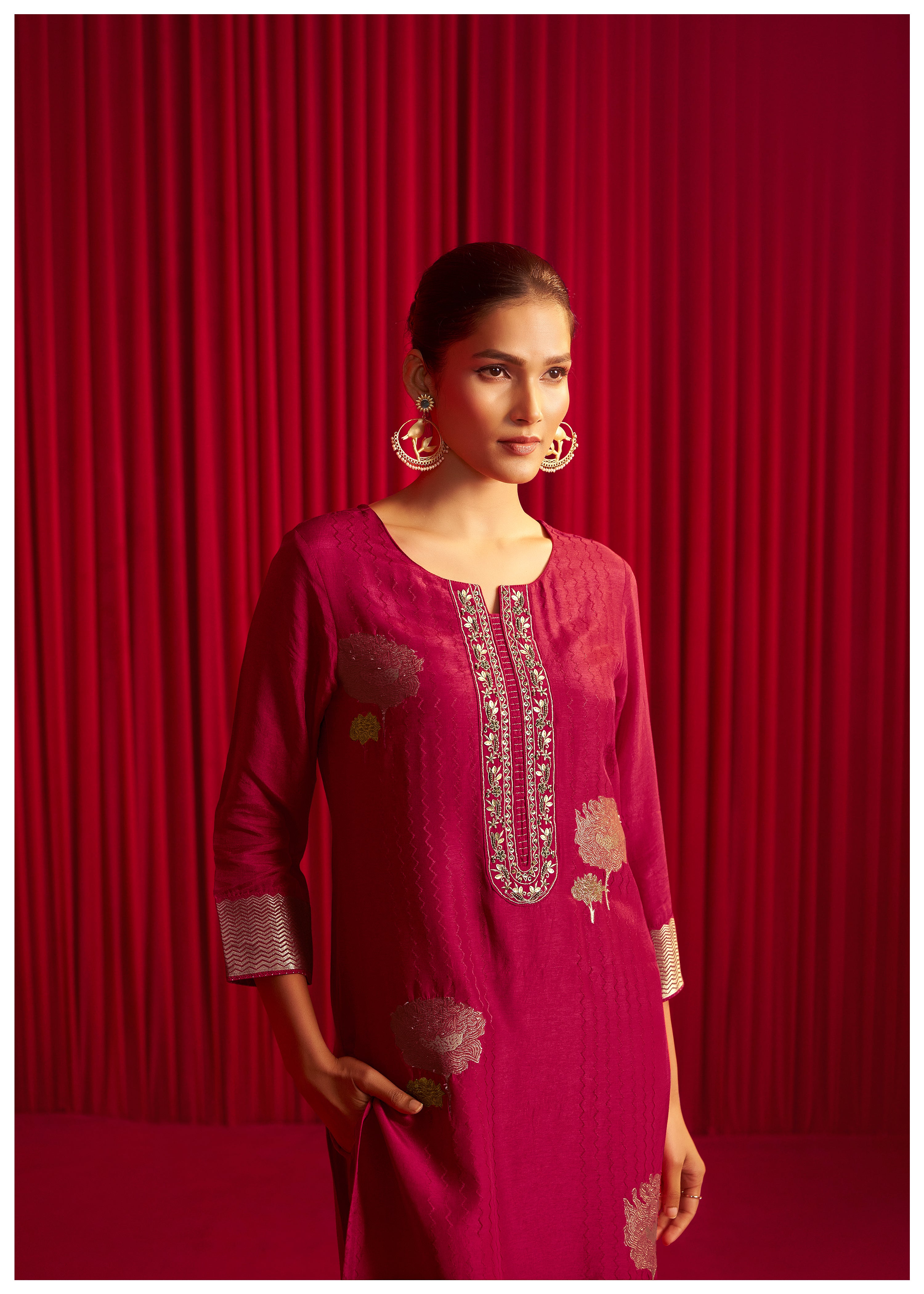 Viscose Silk Jacquard Set